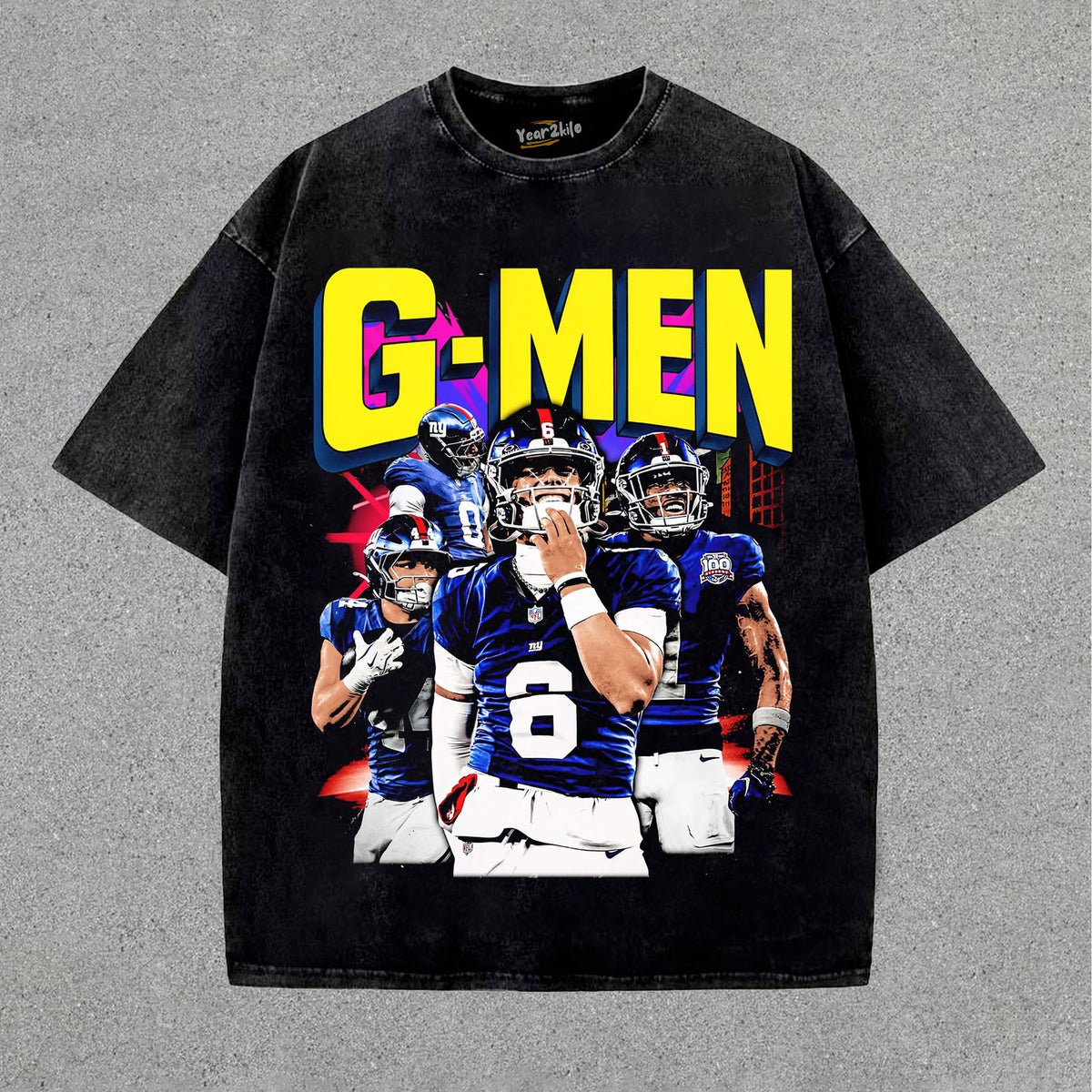 JAXSON DART G-MEN NEW YORK GIANTS 2025 VINTAGE GRAPHIC TEE & LS & HOODIE