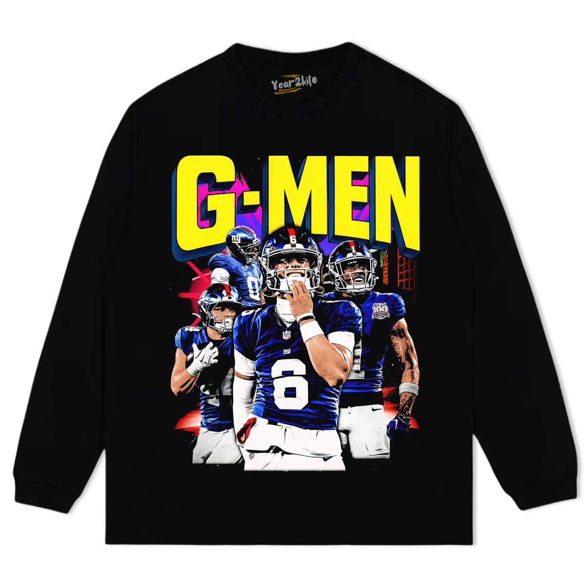 JAXSON DART G-MEN NEW YORK GIANTS 2025 VINTAGE GRAPHIC TEE & LS & HOODIE