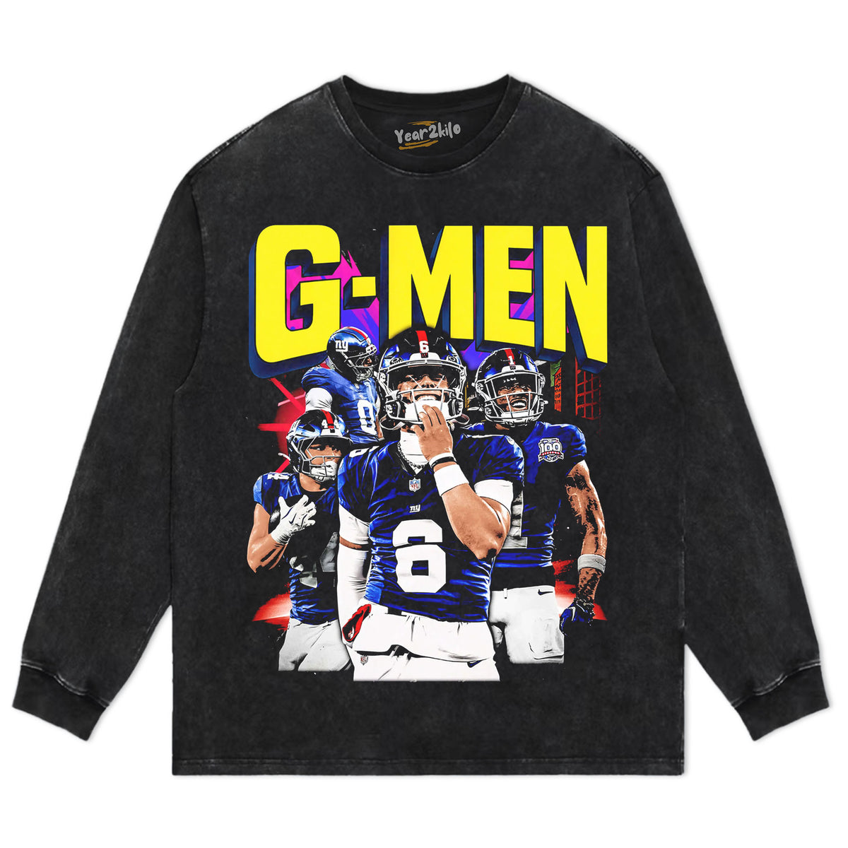 JAXSON DART G-MEN NEW YORK GIANTS 2025 VINTAGE GRAPHIC TEE & LS & HOODIE