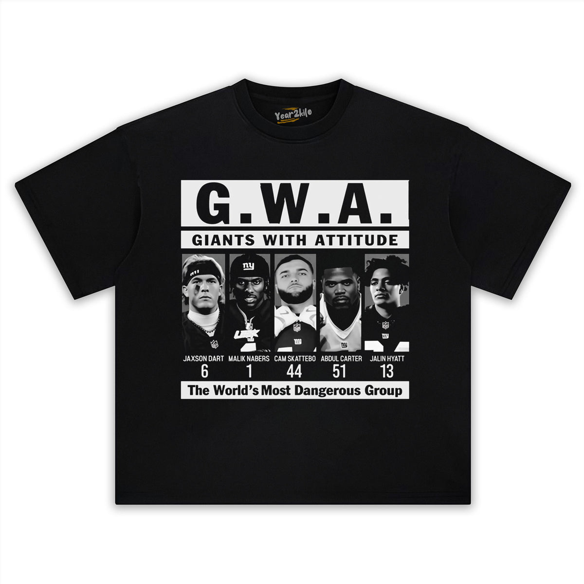 JAXSON DART & MALIK NABERS & CAM SKATTEBO & ABDUL CARTER & JALIN HYATT GWA TEE & LS & HOODIE