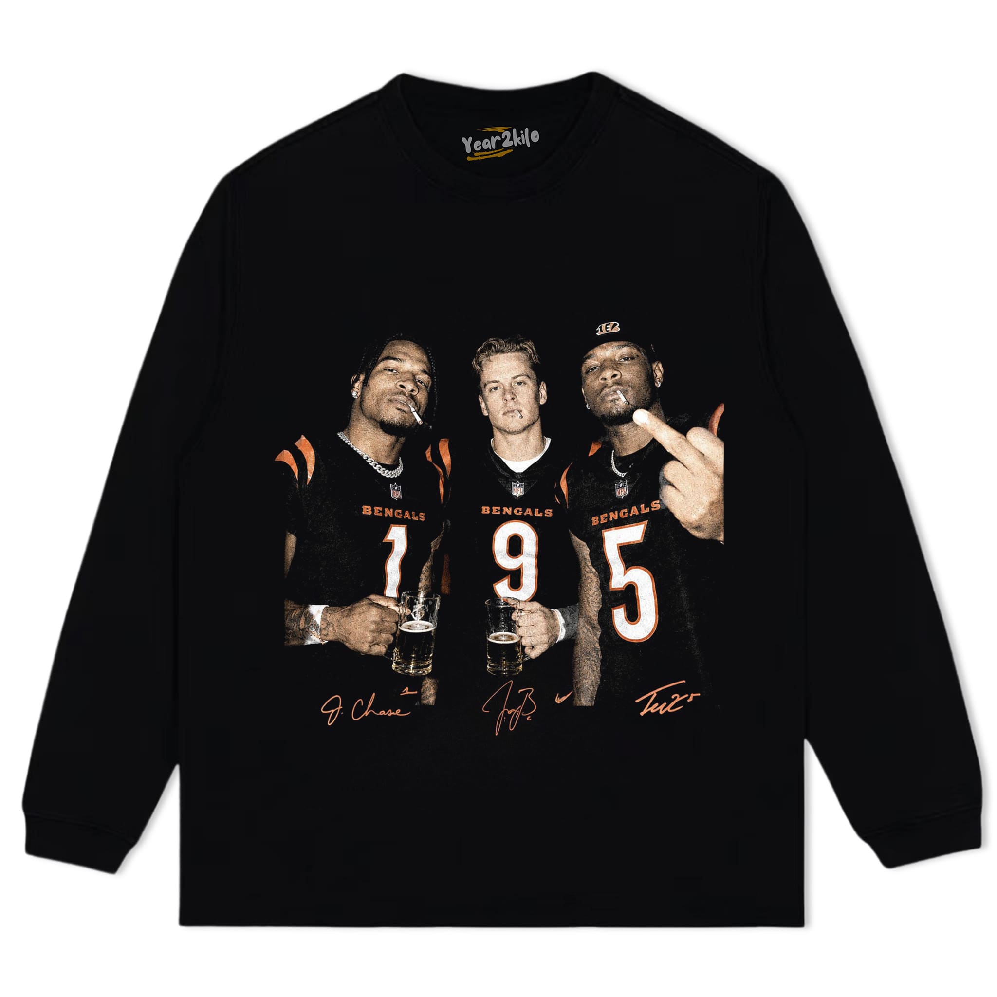 JA’MARR CHASE & JOE BURROW & TEE HIGGINS TANK TOP & TEE & LONG SLEEVE & LAYERED LS & HOODIE