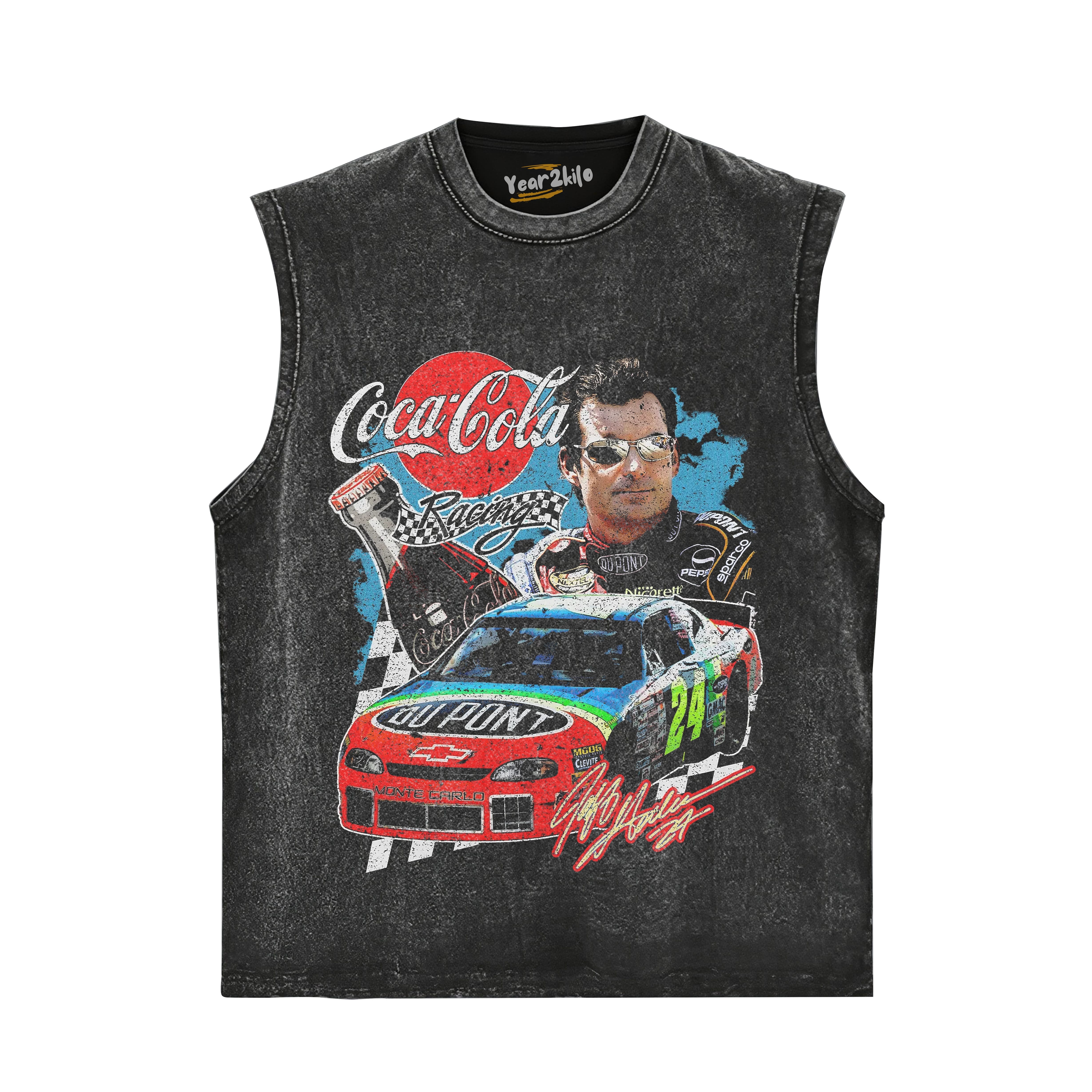 JEFF GORDAN COCA-COLA RACING VINTAGE TANK TOP & TEE & LONG SLEEVE & LAYERED LS & HOODIE - BLACK HOODIES