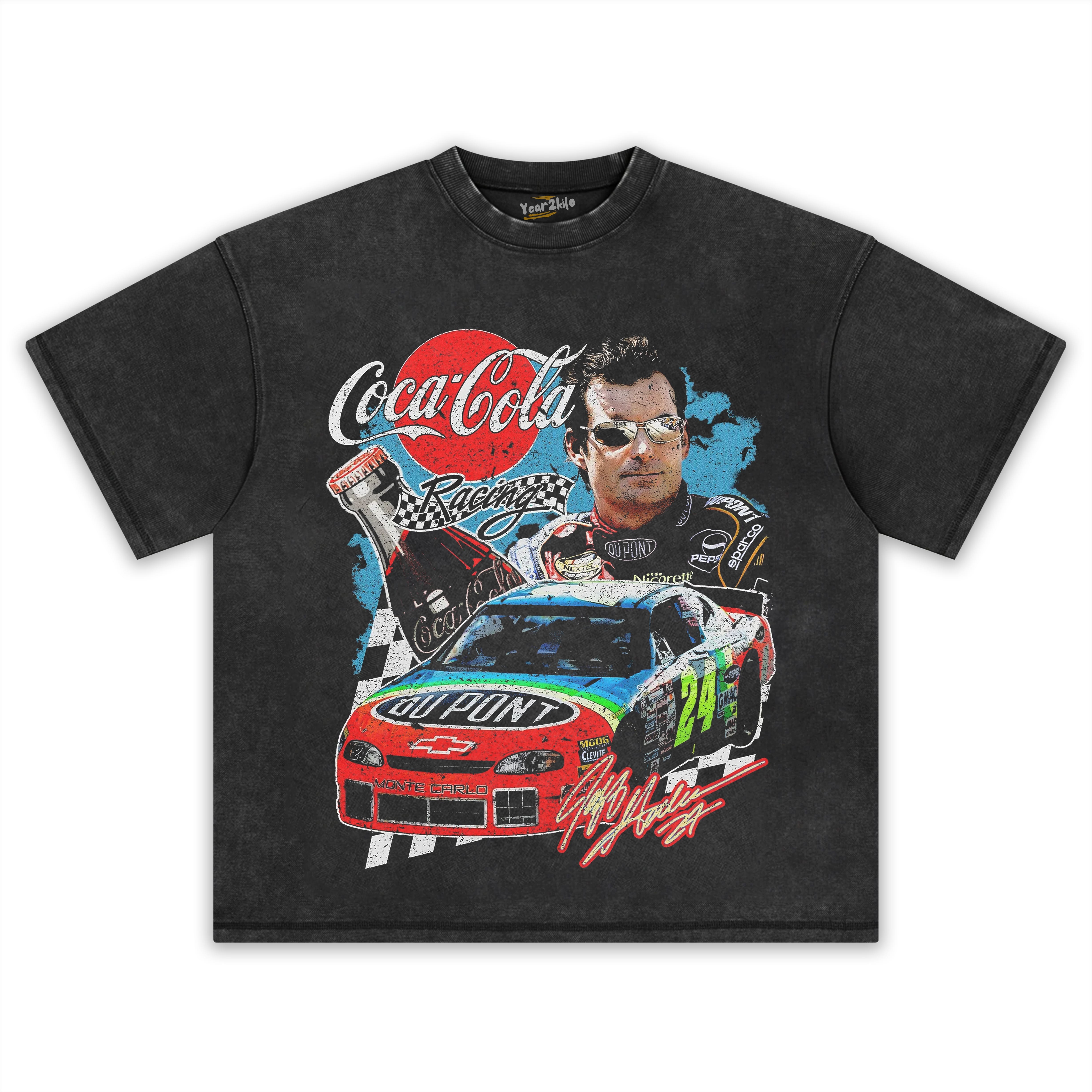 JEFF GORDAN COCA-COLA RACING VINTAGE TANK TOP & TEE & LONG SLEEVE & LAYERED LS & HOODIE - BLACK HOODIES