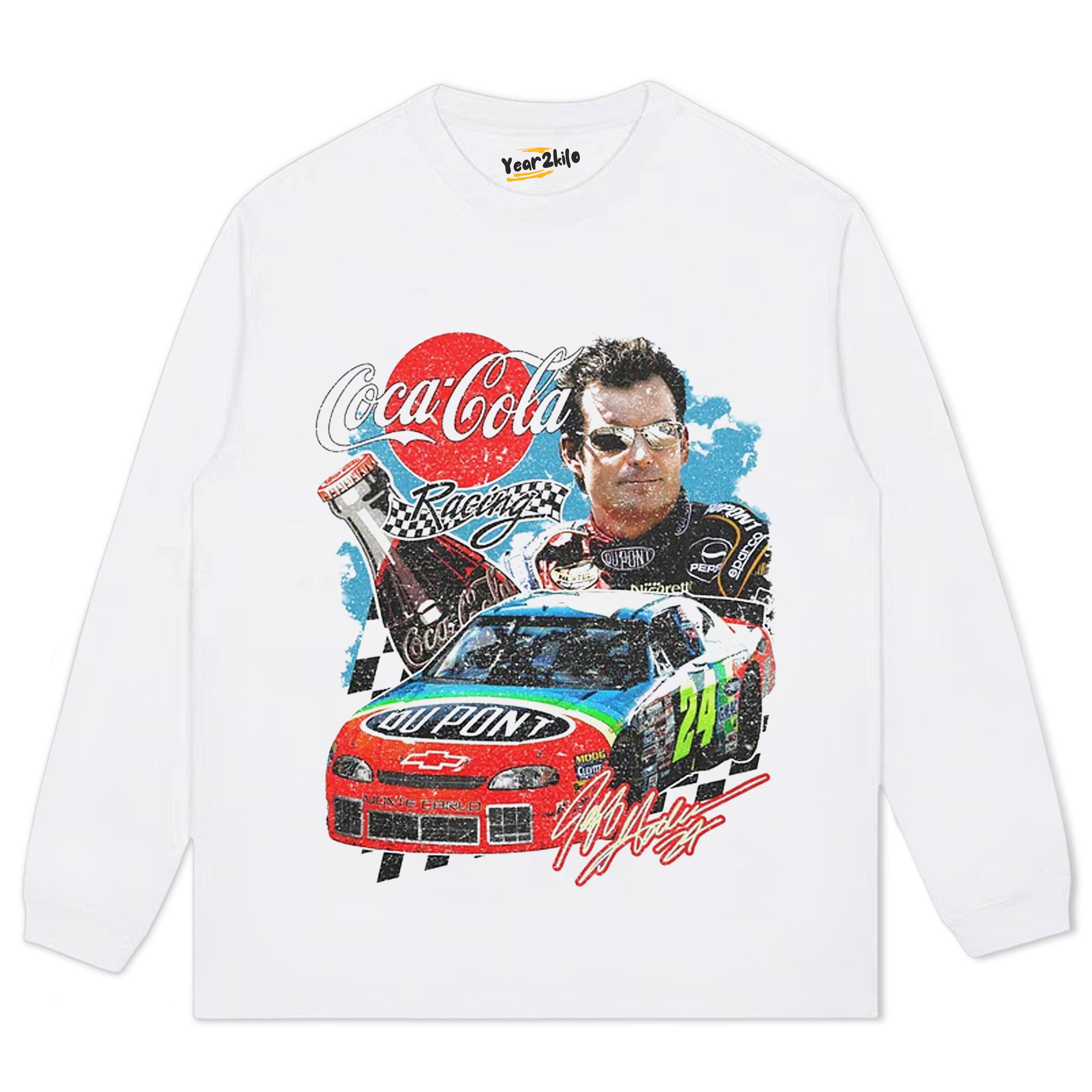JEFF GORDAN COCA-COLA RACING VINTAGE TANK TOP & TEE & LONG SLEEVE & LAYERED LS & HOODIE - BLACK HOODIES