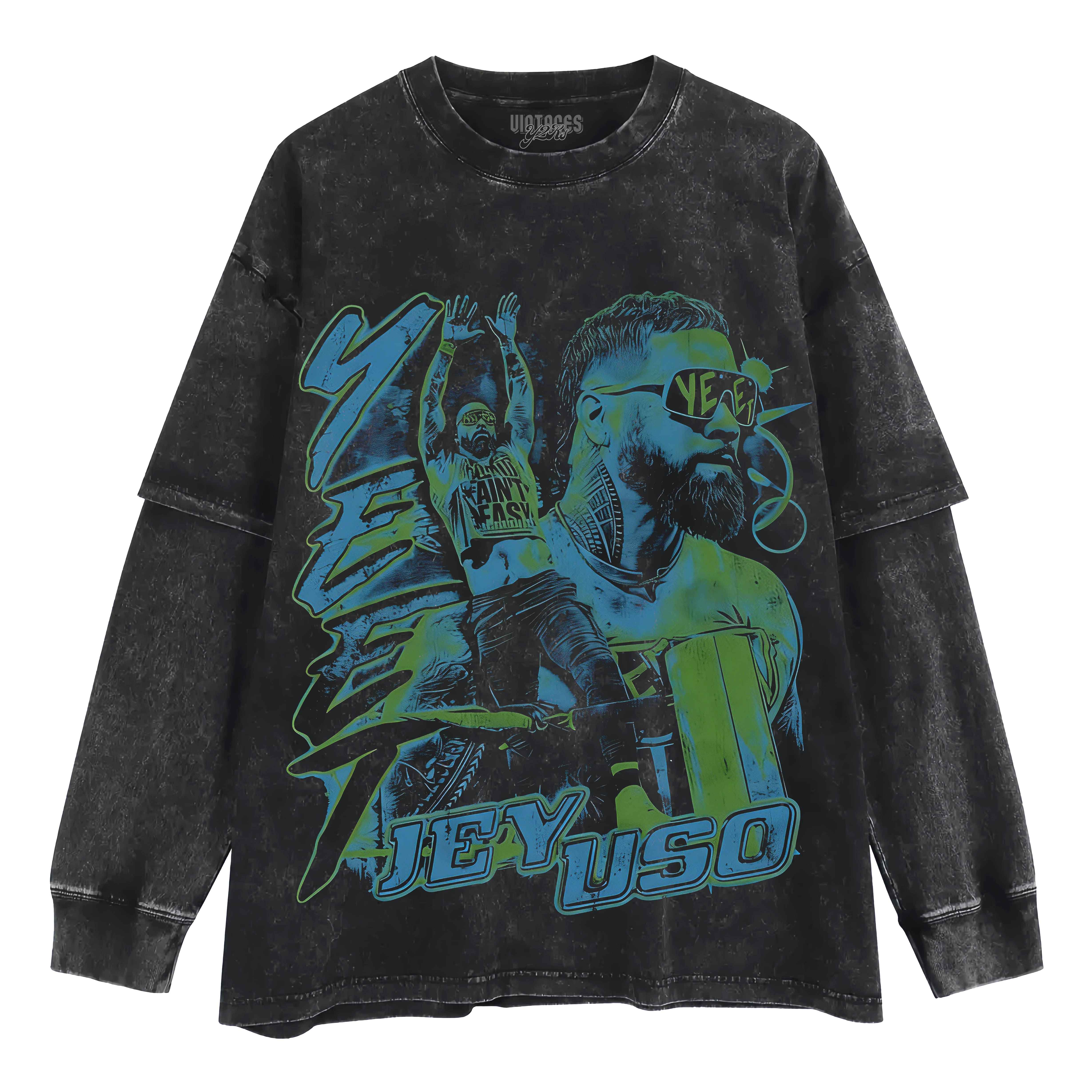 JEY USO YEET GRUNGE LAYERED LONG SLEEVE