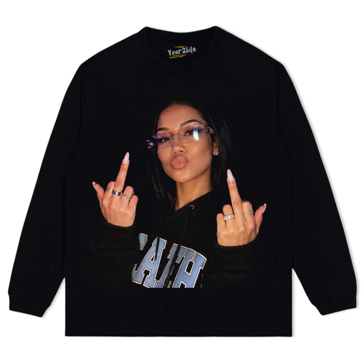 JHENÉ AIKO - MIDDLE FINGER TANK TOP & TEE & LONG SLEEVE & LAYERED LS & HOODIE