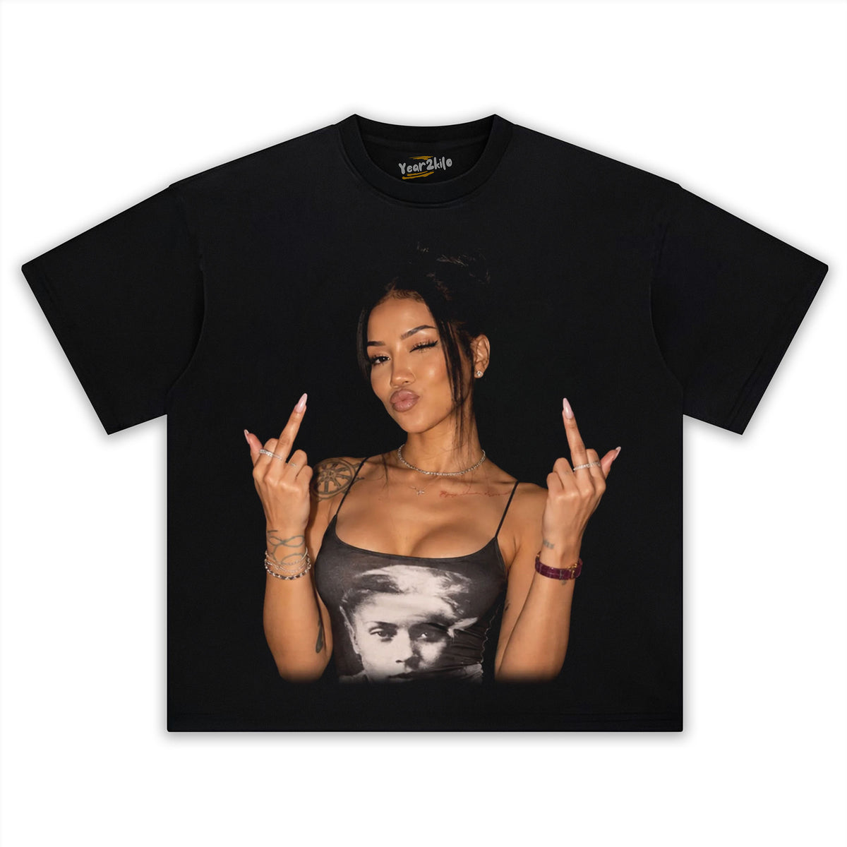 JHENÉ AIKO - MIDDLE FINGER V2 TANK TOP & TEE & LONG SLEEVE & LAYERED LS & HOODIE