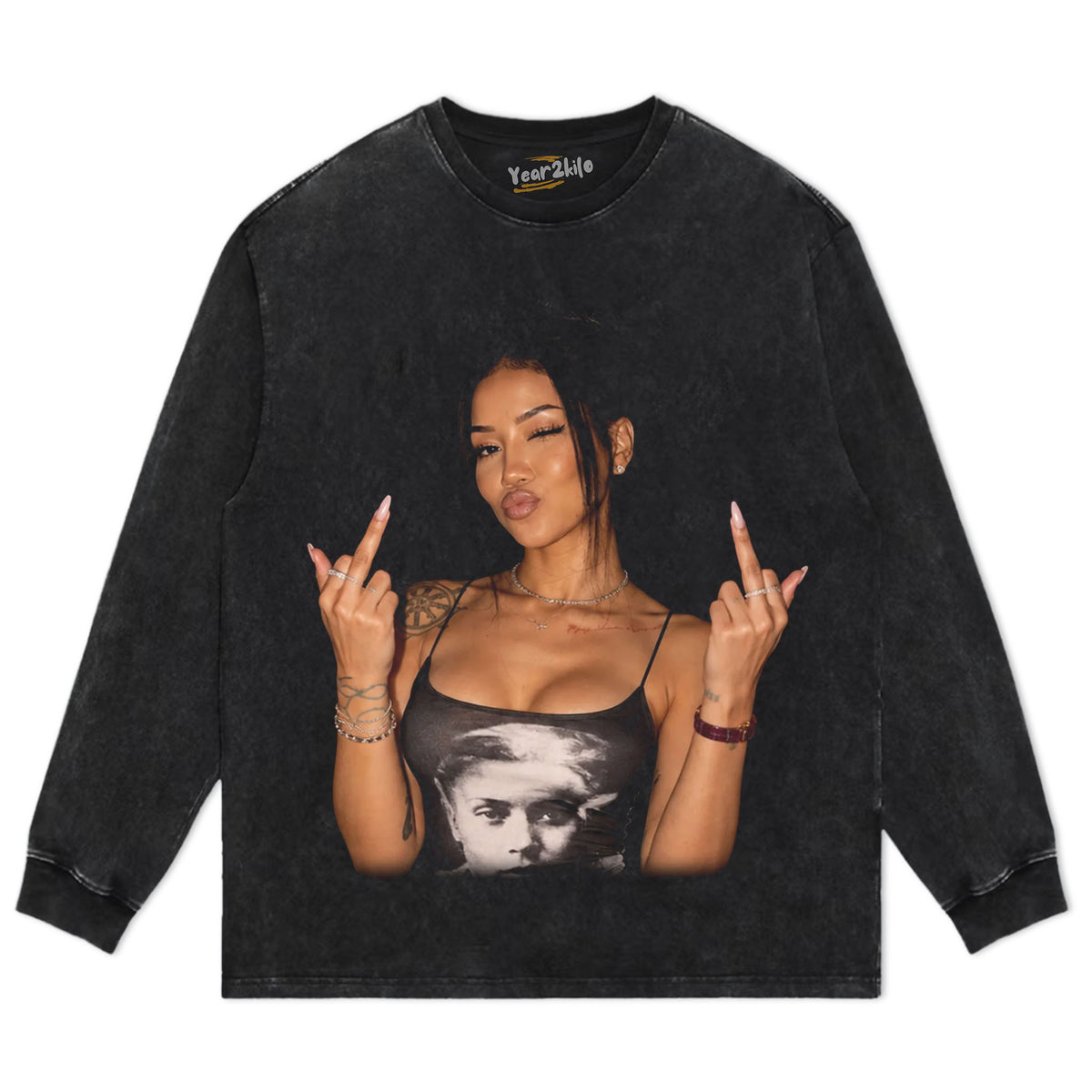 JHENÉ AIKO - MIDDLE FINGER V2 TANK TOP & TEE & LONG SLEEVE & LAYERED LS & HOODIE