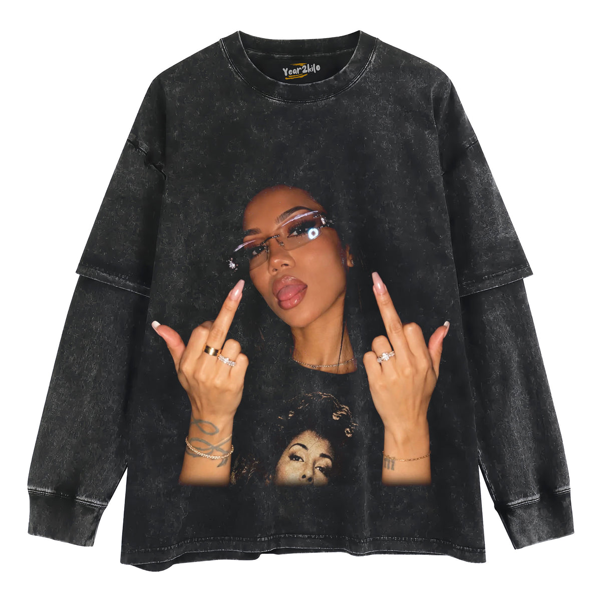 JHENÉ AIKO - MIDDLE FINGER V3 TANK TOP & TEE & LONG SLEEVE & LAYERED LS & HOODIE