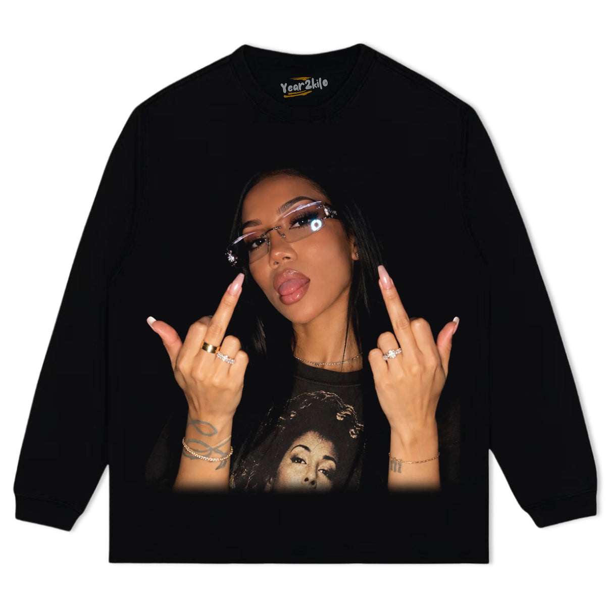 JHENÉ AIKO - MIDDLE FINGER V3 TANK TOP & TEE & LONG SLEEVE & LAYERED LS & HOODIE