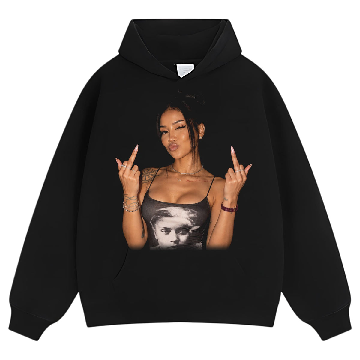 JHENÉ AIKO - MIDDLE FINGER V2 TANK TOP & TEE & LONG SLEEVE & LAYERED LS & HOODIE