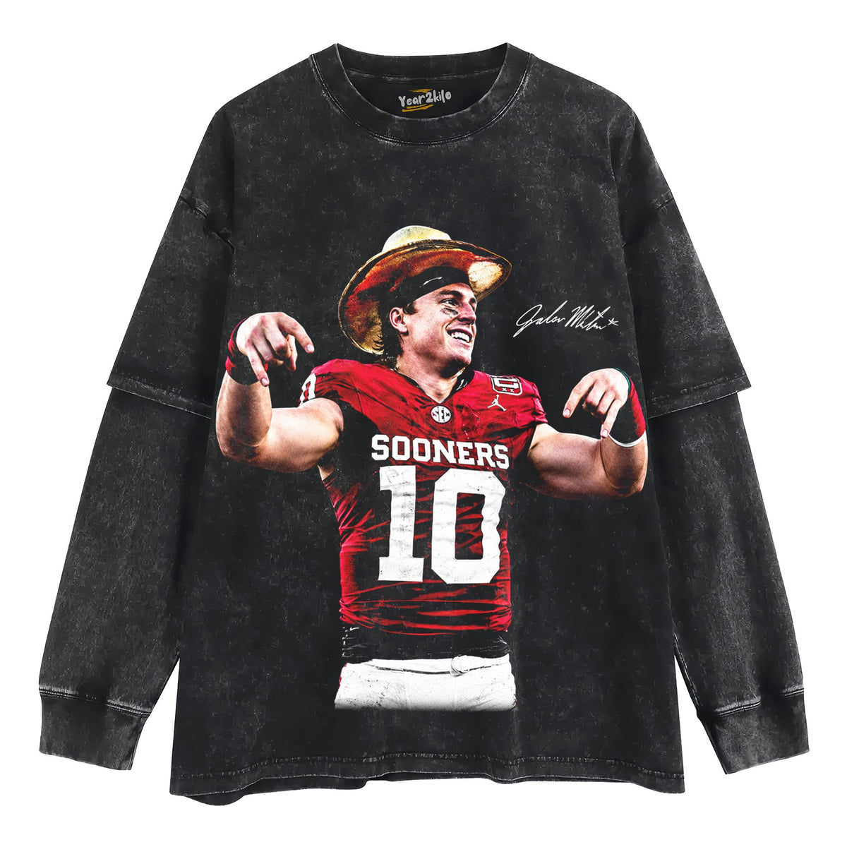 JOHN MATEER - HORNS DOWN TANK TOP & TEE & LONG SLEEVE & LAYERED LS & HOODIE