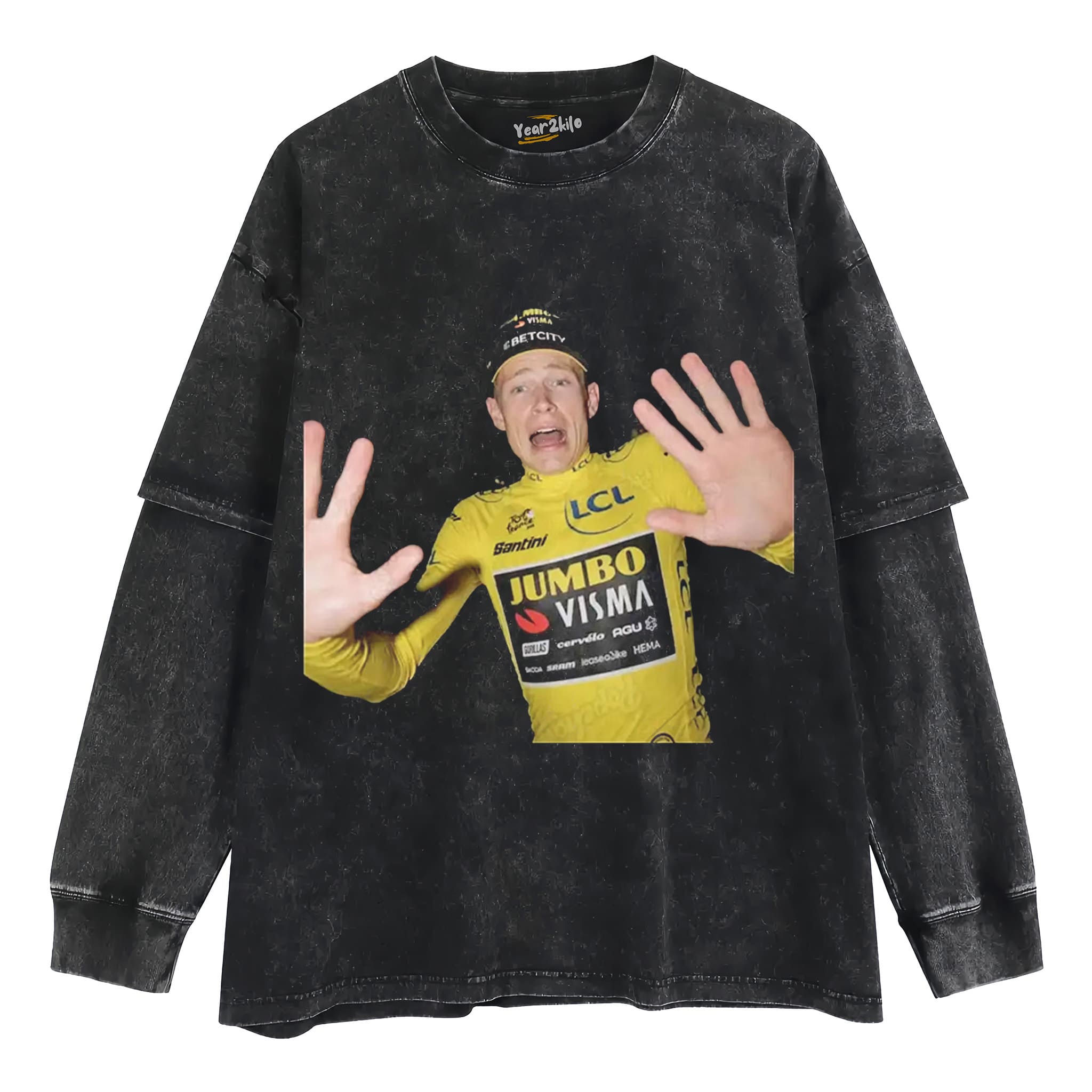 JONAS VINGEGAARD 2026 VINTAGE CRYING TANK TOP & TEE & LONG SLEEVE & LAYERED LS & HOODIE