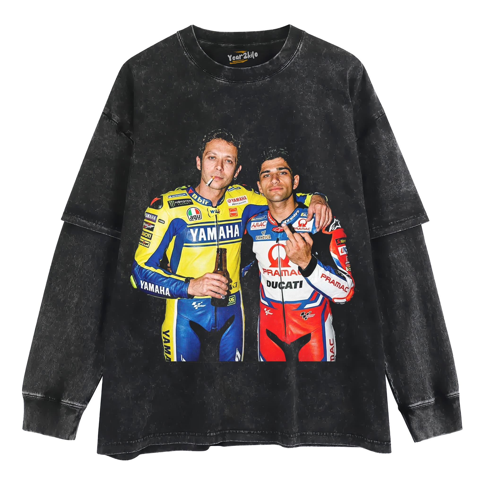 JORGE MARTÍN & VALENTINO ROSSI MOTO GP TANK TOP & TEE & LONG SLEEVE & LAYERED LS & HOODIE