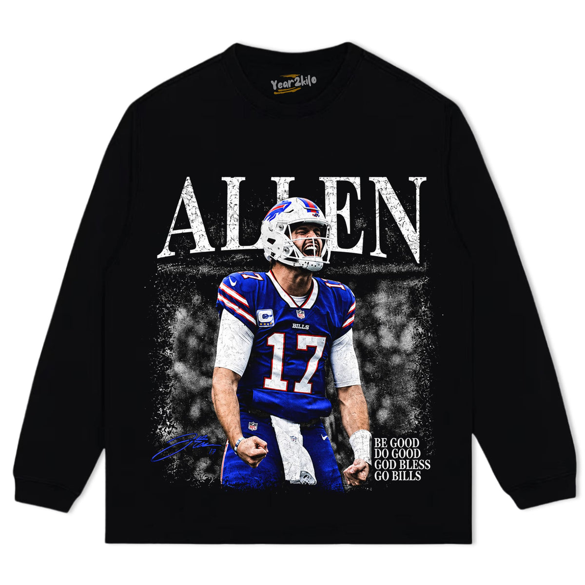JOSH ALLEN - BUFFALO BILLS #17 TANK TOP & TEE & LONG SLEEVE & LAYERED LS & HOODIE