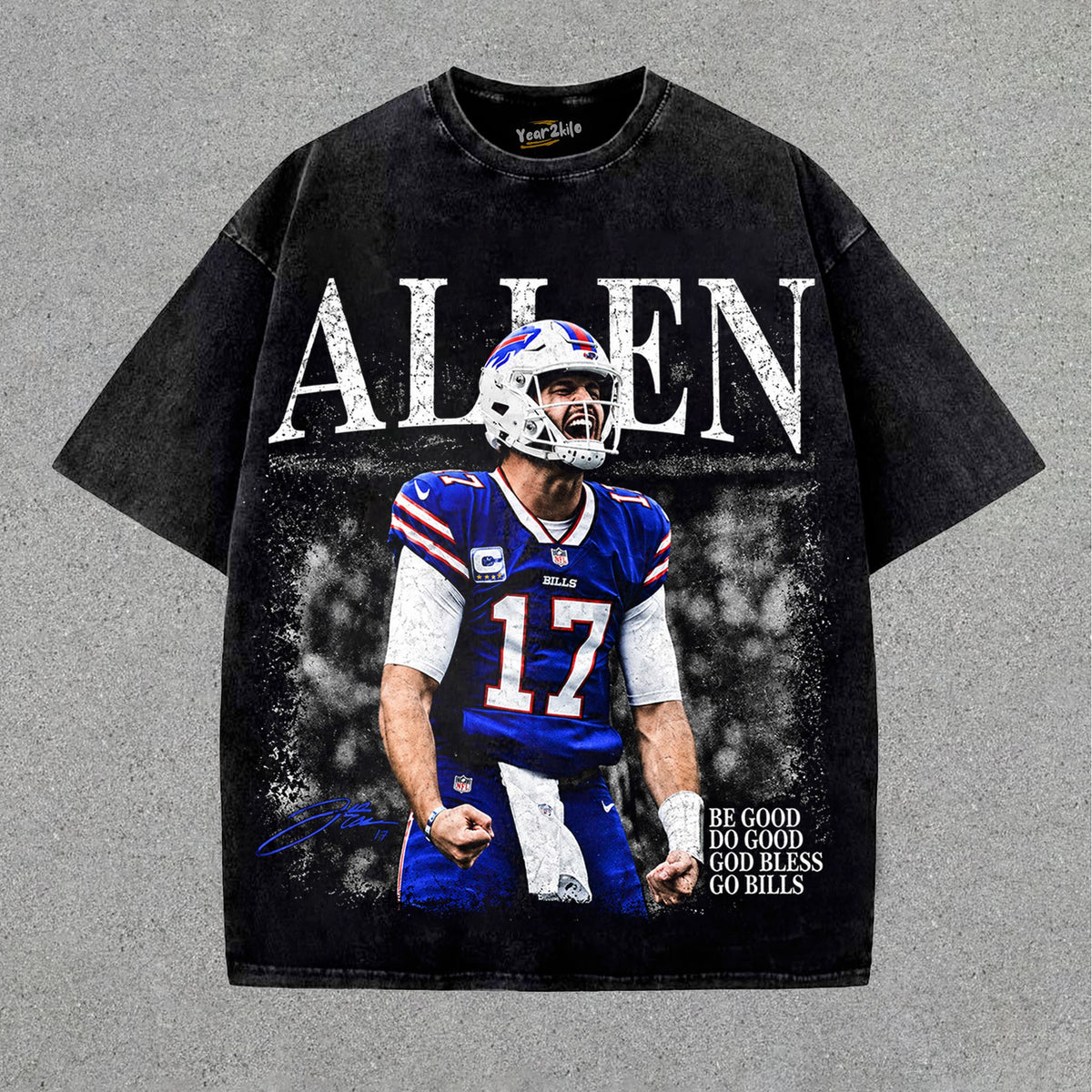 JOSH ALLEN - BUFFALO BILLS #17 TANK TOP & TEE & LONG SLEEVE & LAYERED LS & HOODIE