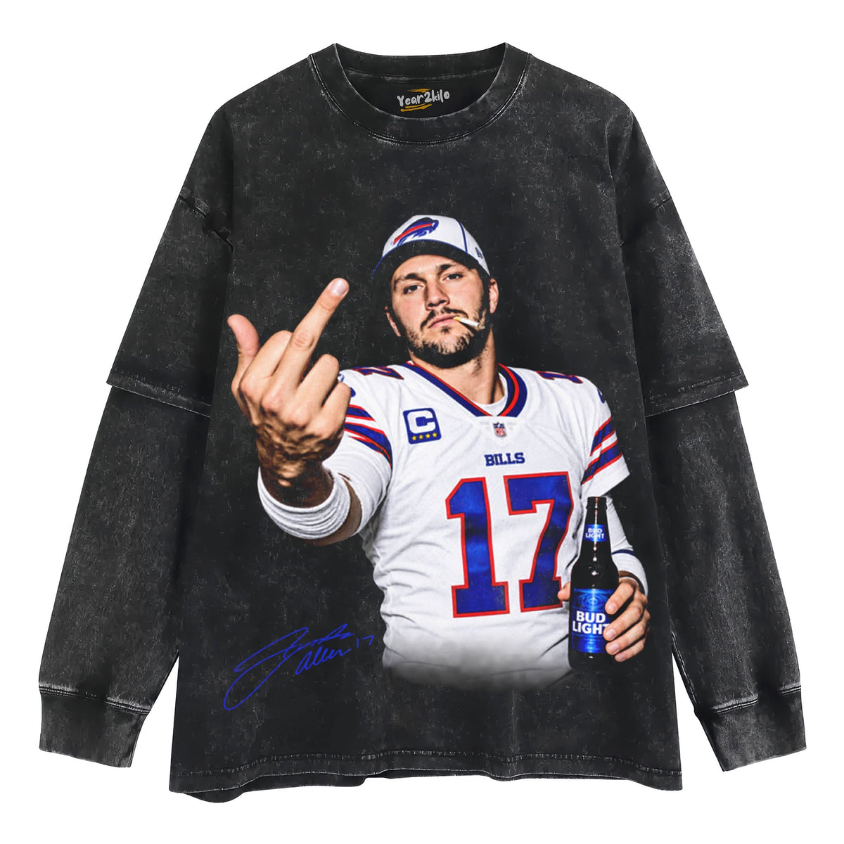JOSH ALLEN MIDDLE FINGER TANK TOP & TEE & LONG SLEEVE & LAYERED LS & HOODIE