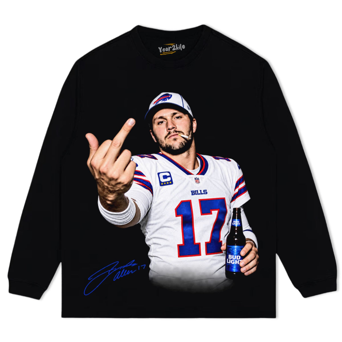 JOSH ALLEN MIDDLE FINGER TANK TOP & TEE & LONG SLEEVE & LAYERED LS & HOODIE