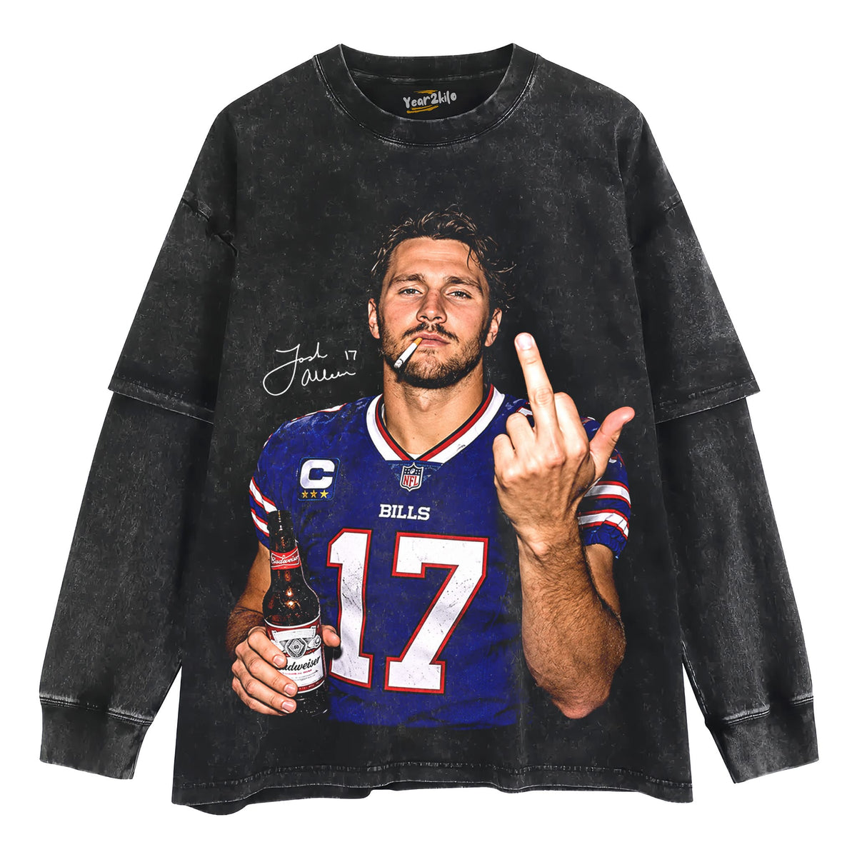 JOSH ALLEN MIDDLE FINGER V2 TANK TOP & TEE & LONG SLEEVE & LAYERED LS & HOODIE