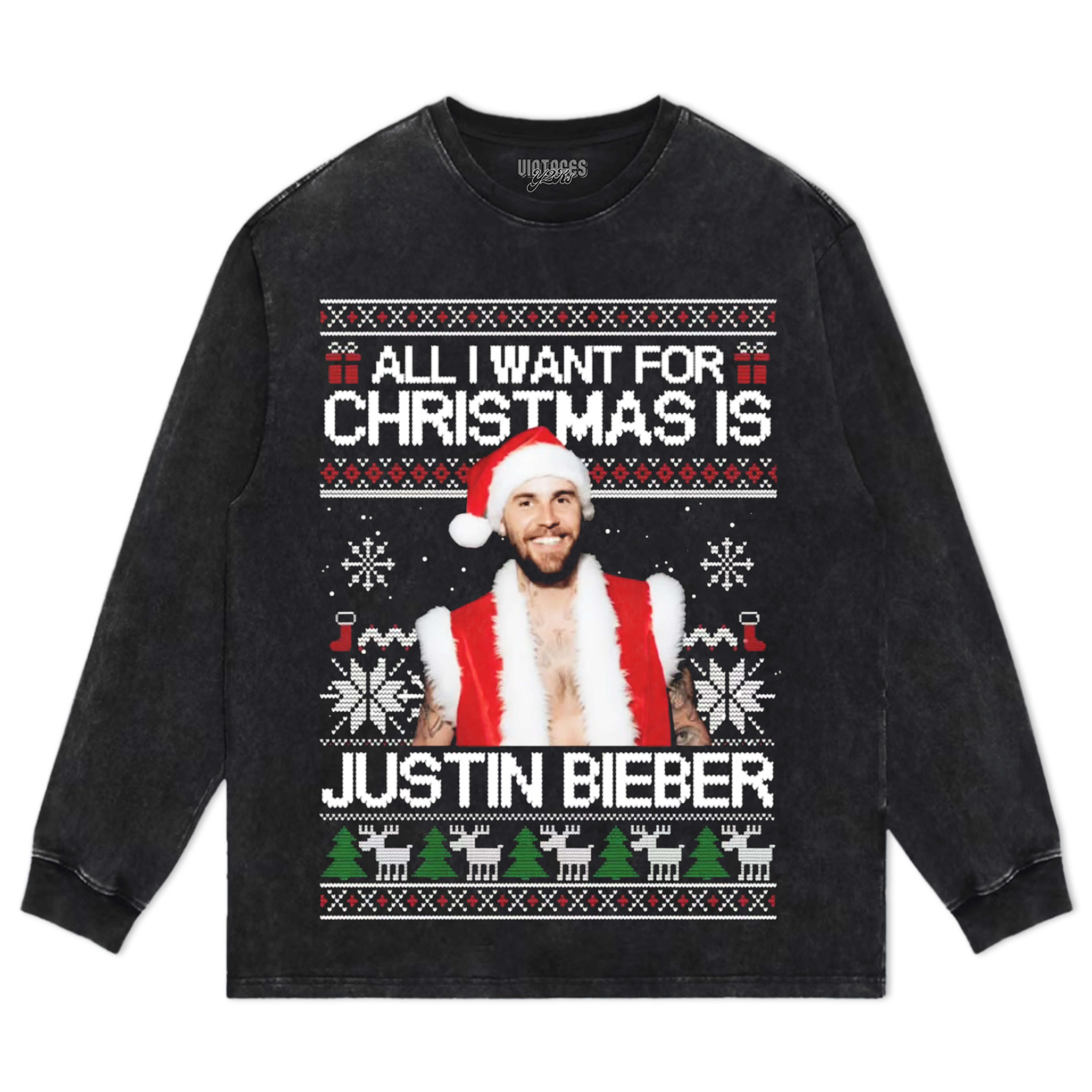 JUSTIN BIEBER CHRISTMAS STYLES TEE & LS & HOODIE