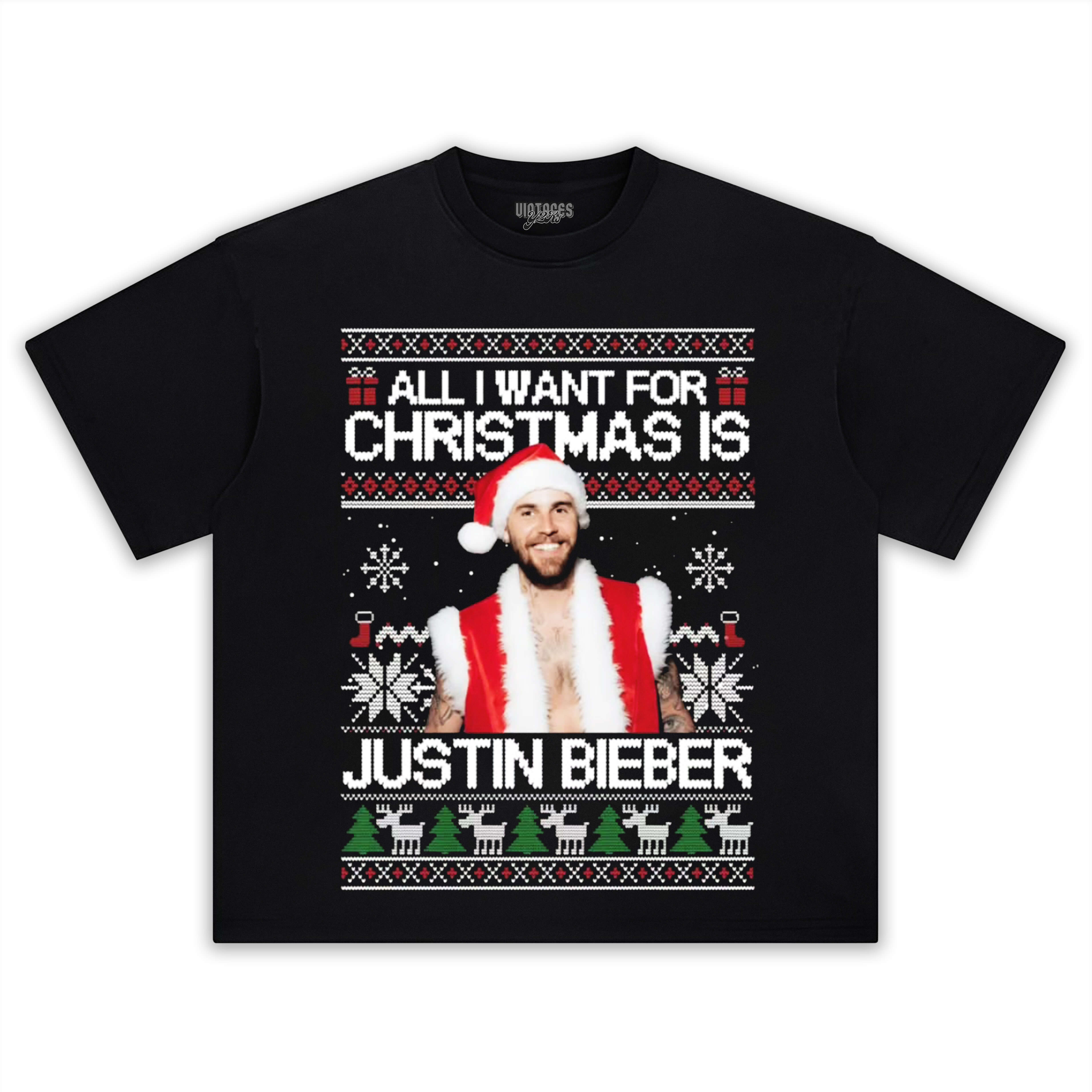 JUSTIN BIEBER CHRISTMAS STYLES TEE & LS & HOODIE