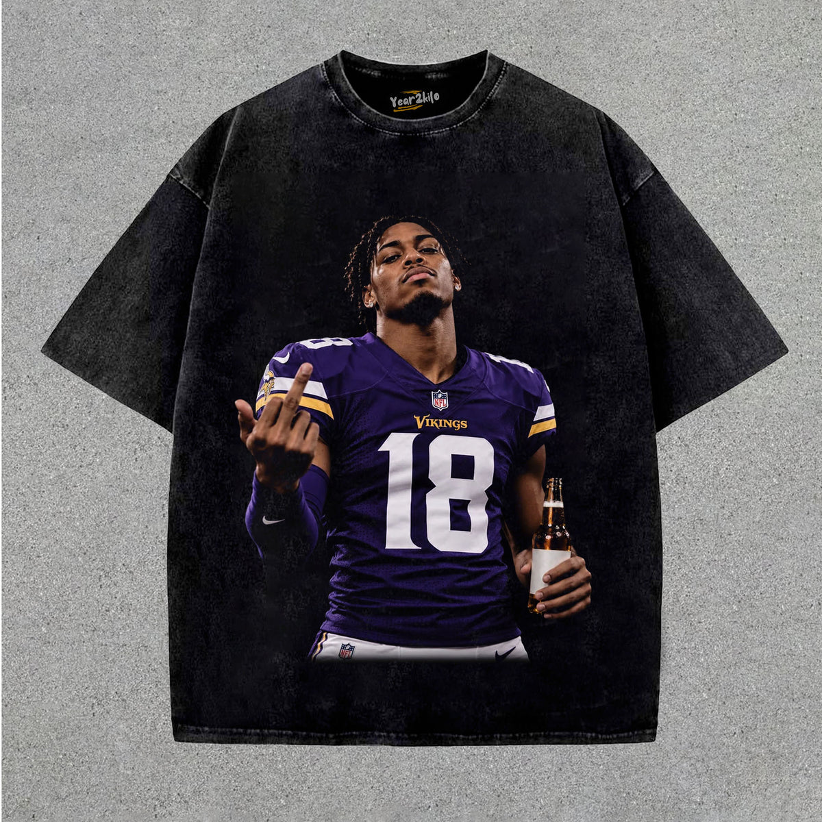 JUSTIN JEFFERSON - MIDDLE FINGER TANK TOP & TEE & LONG SLEEVE & LAYERED LS & HOODIE