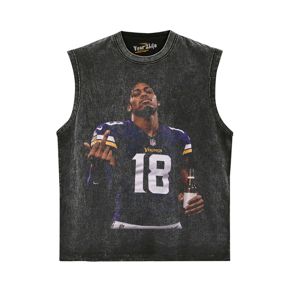 JUSTIN JEFFERSON - MIDDLE FINGER TANK TOP & TEE & LONG SLEEVE & LAYERED LS & HOODIE