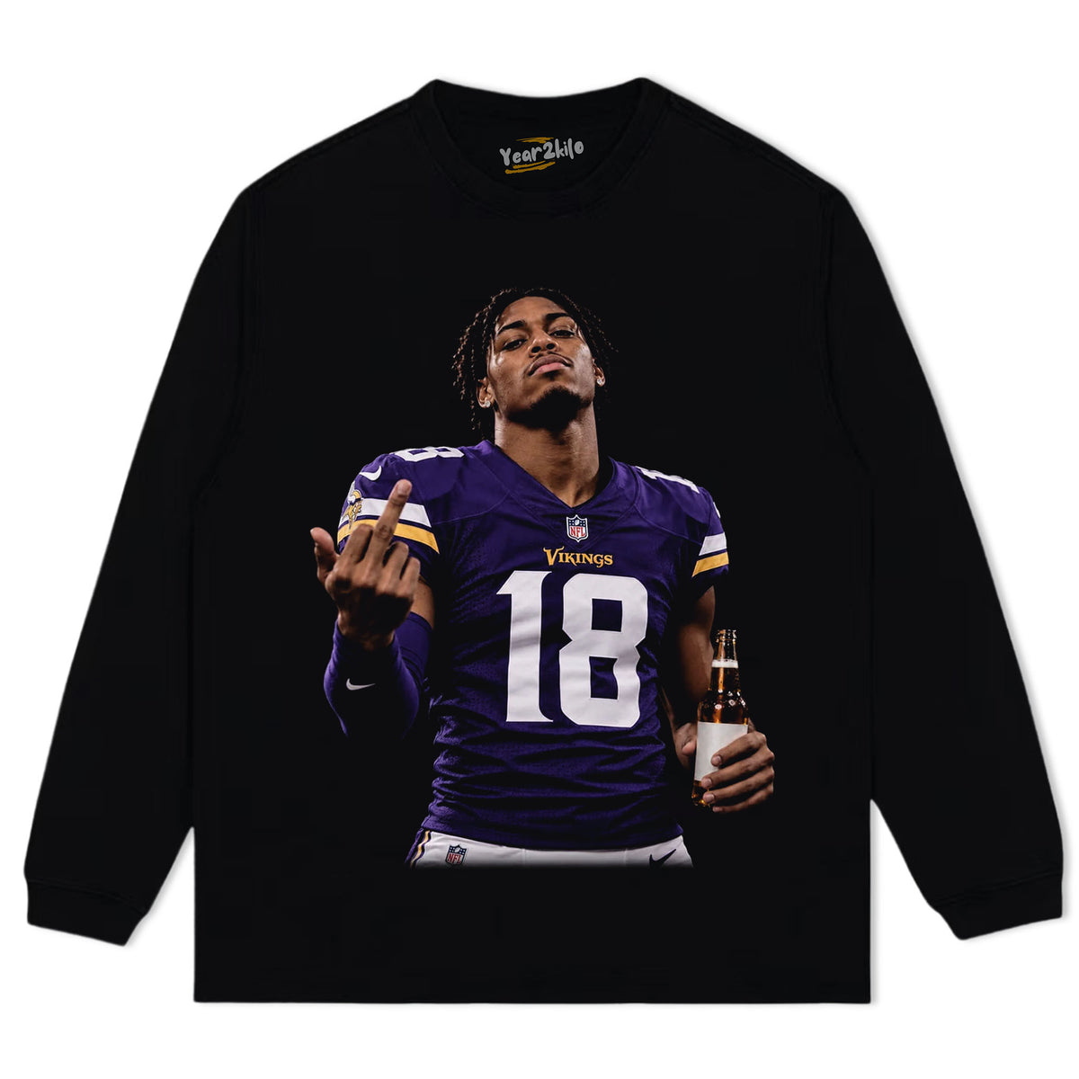 JUSTIN JEFFERSON - MIDDLE FINGER TANK TOP & TEE & LONG SLEEVE & LAYERED LS & HOODIE