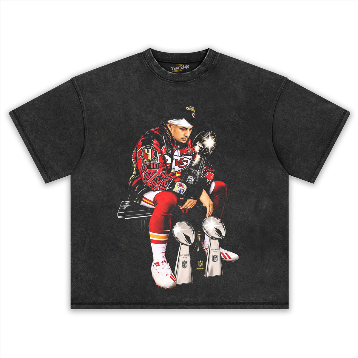KANSAS CITY CHIEFS PATRICK MAHOMES 3-TIME CHAMPION TANK TOP & TEE & LONG SLEEVE & LAYERED LS & HOODIE