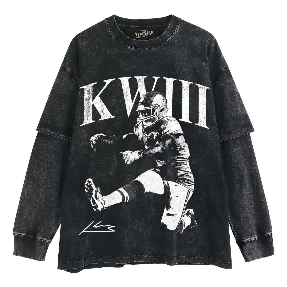 KENNETH WALKER III KANSAS CITY FOOTBALL SIGNATURE TANK TOP & TEE & LONG SLEEVE & LAYERED LS & HOODIE