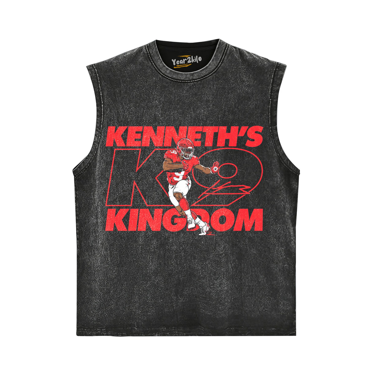 KENNETH WALKER III NAME NUMBER POSE TANK TOP & TEE & LONG SLEEVE & LAYERED LS & HOODIE