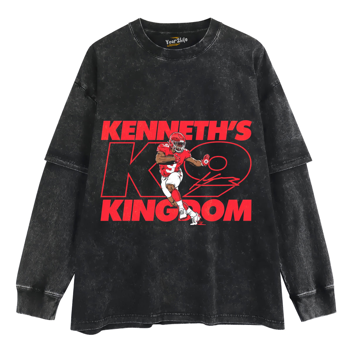KENNETH WALKER III NAME NUMBER POSE TANK TOP & TEE & LONG SLEEVE & LAYERED LS & HOODIE