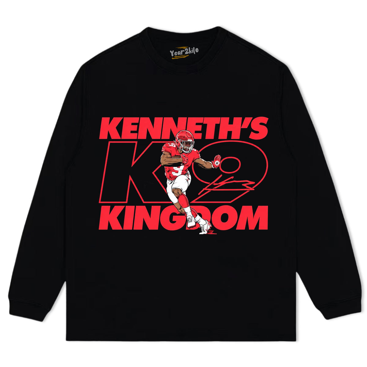 KENNETH WALKER III NAME NUMBER POSE TANK TOP & TEE & LONG SLEEVE & LAYERED LS & HOODIE