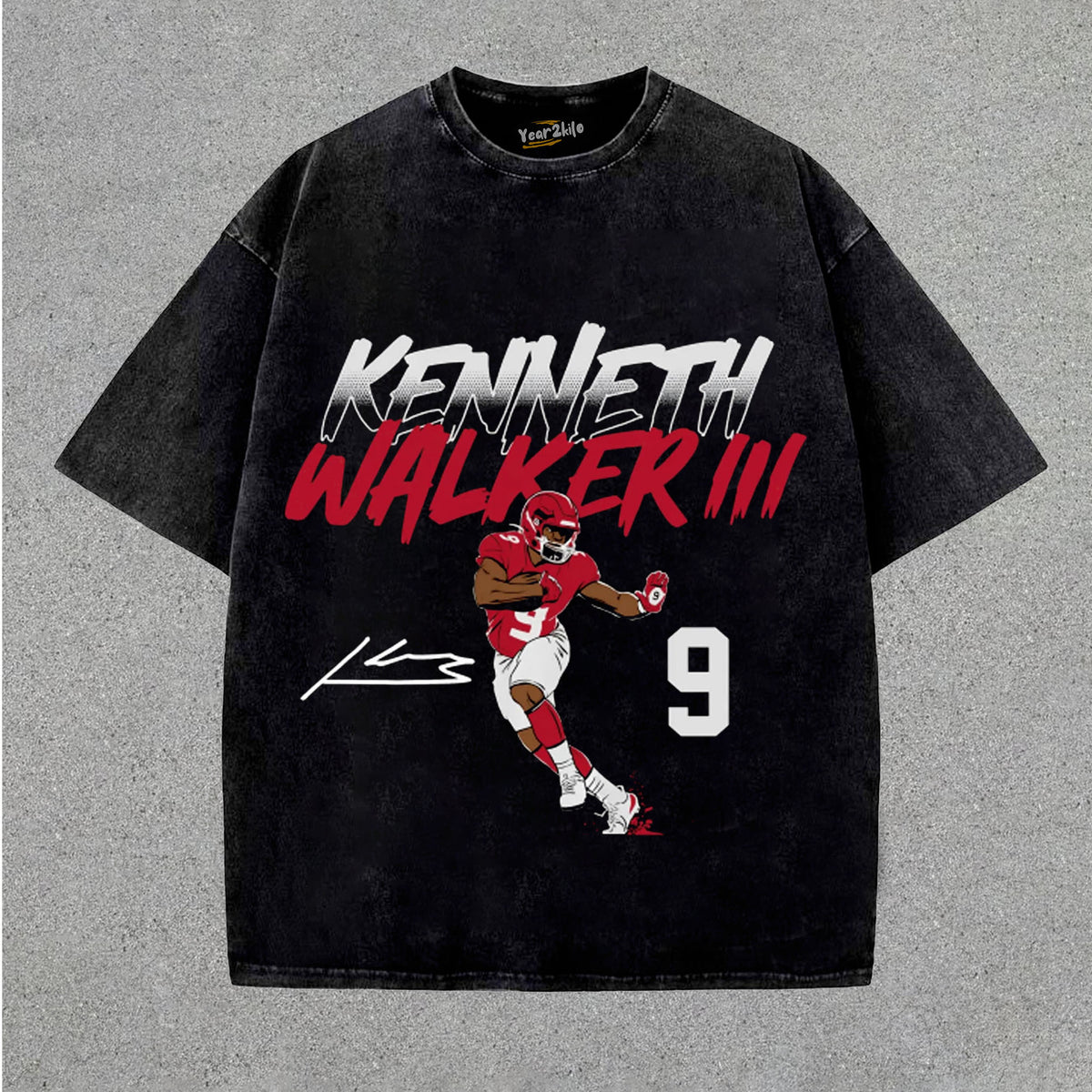 KENNETH WALKER III NAME NUMBER POSE V2 TANK TOP & TEE & LONG SLEEVE & LAYERED LS & HOODIE