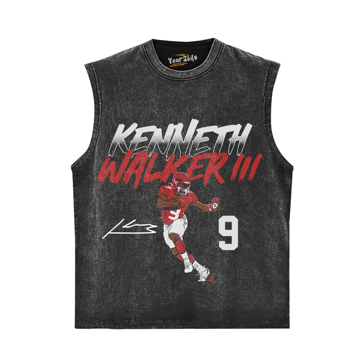 KENNETH WALKER III NAME NUMBER POSE V2 TANK TOP & TEE & LONG SLEEVE & LAYERED LS & HOODIE