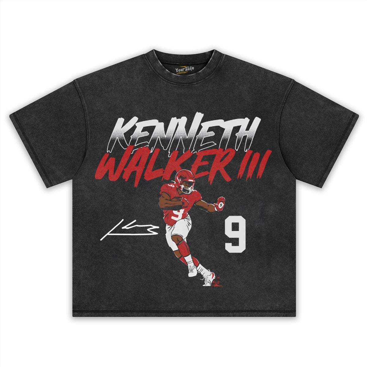 KENNETH WALKER III NAME NUMBER POSE V2 TANK TOP & TEE & LONG SLEEVE & LAYERED LS & HOODIE