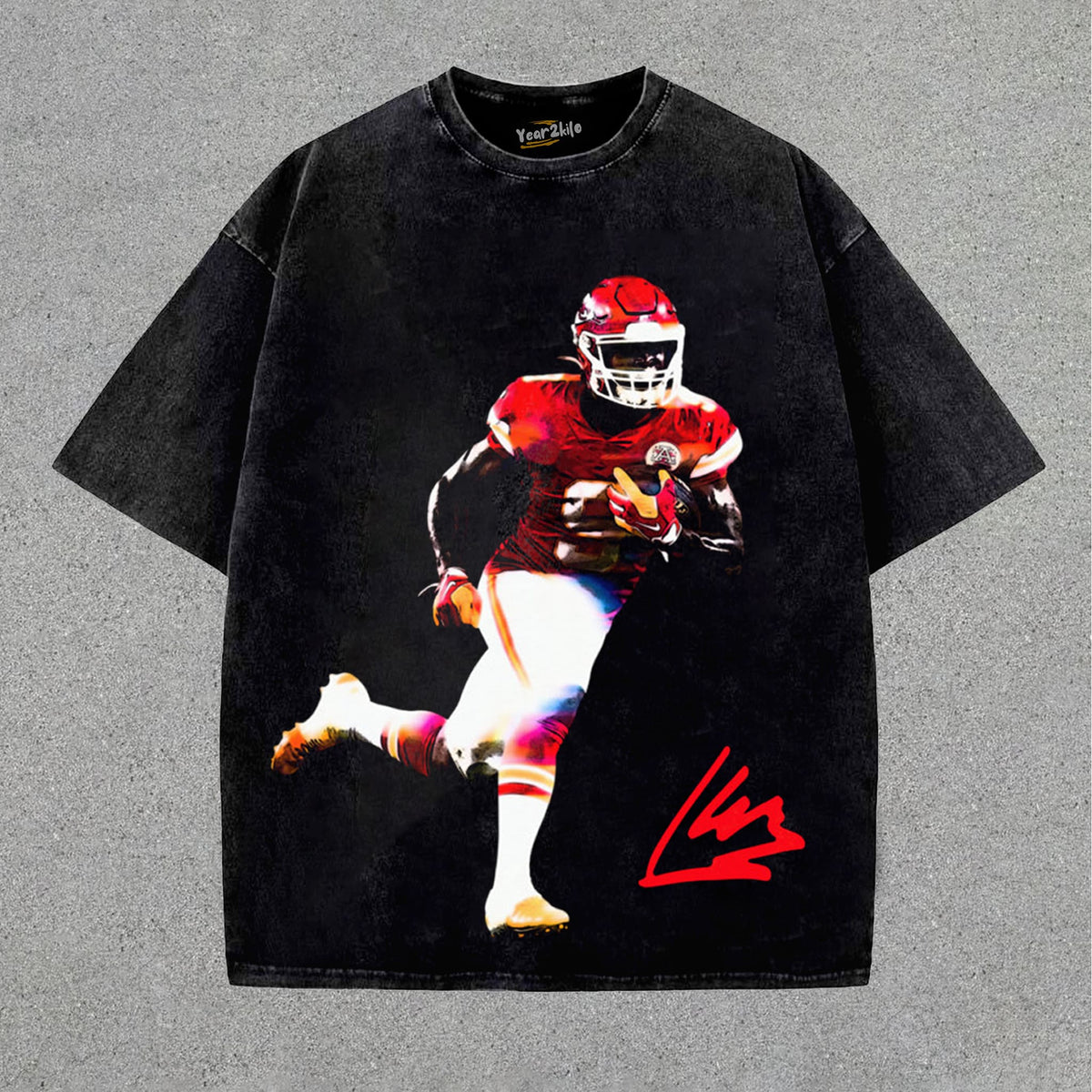 KENNETH WALKER III RUN CHIEFS FOOTBALL 2026 VINTAGE SIGNATURE TANK TOP & TEE & LONG SLEEVE & LAYERED LS & HOODIE