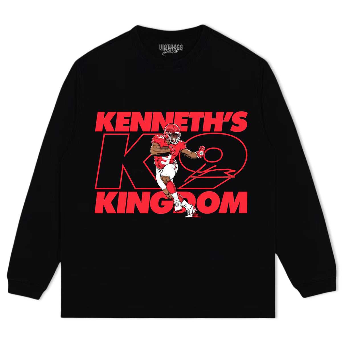 KENNETH WALKER III NAME NUMBER POSE TANK TOP & TEE & LONG SLEEVE & LAYERED LS & HOODIE