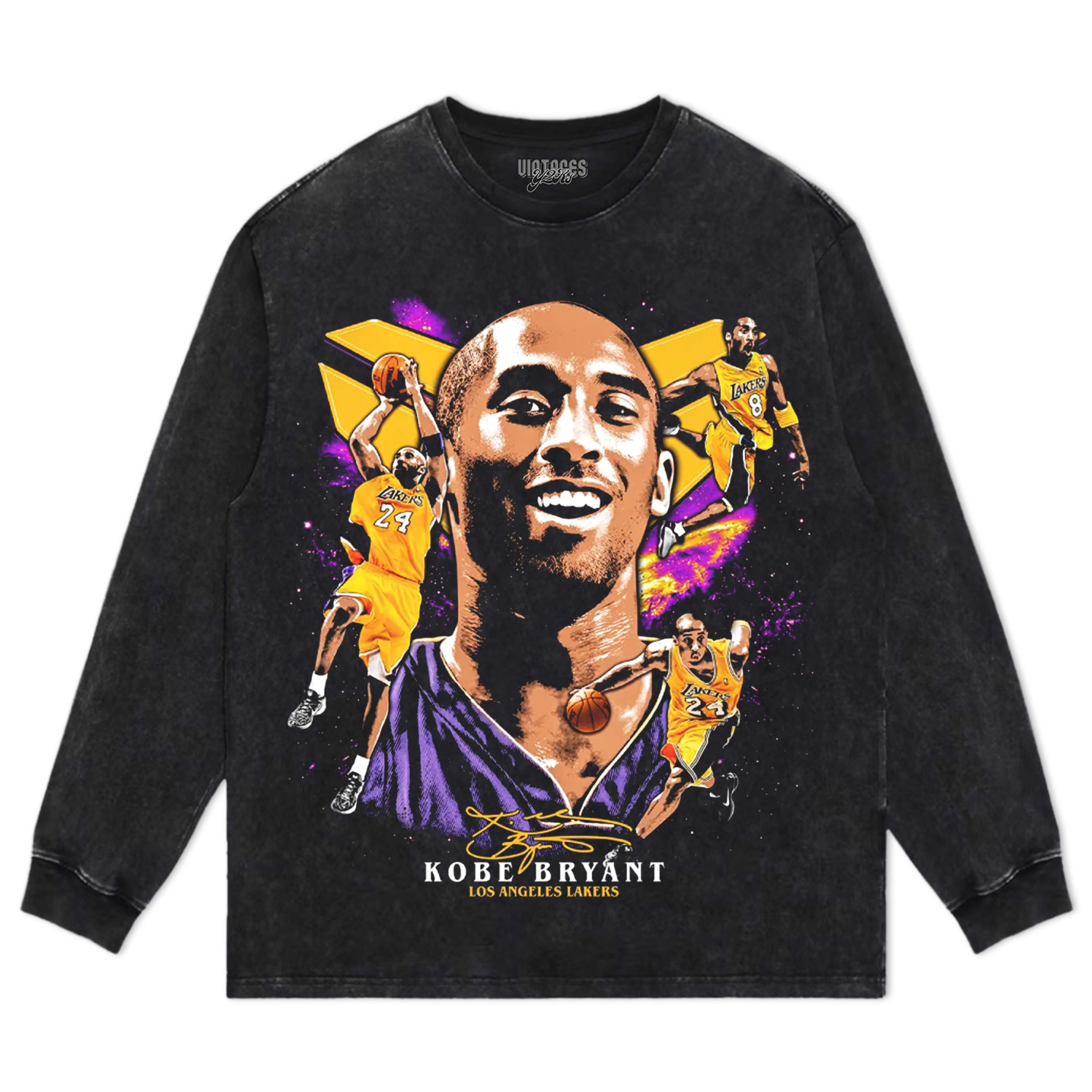 KOBE BRYANT MAMBA LOS ANGELS LAKERS VINTAGE V3 TEE & LS & HOODIE