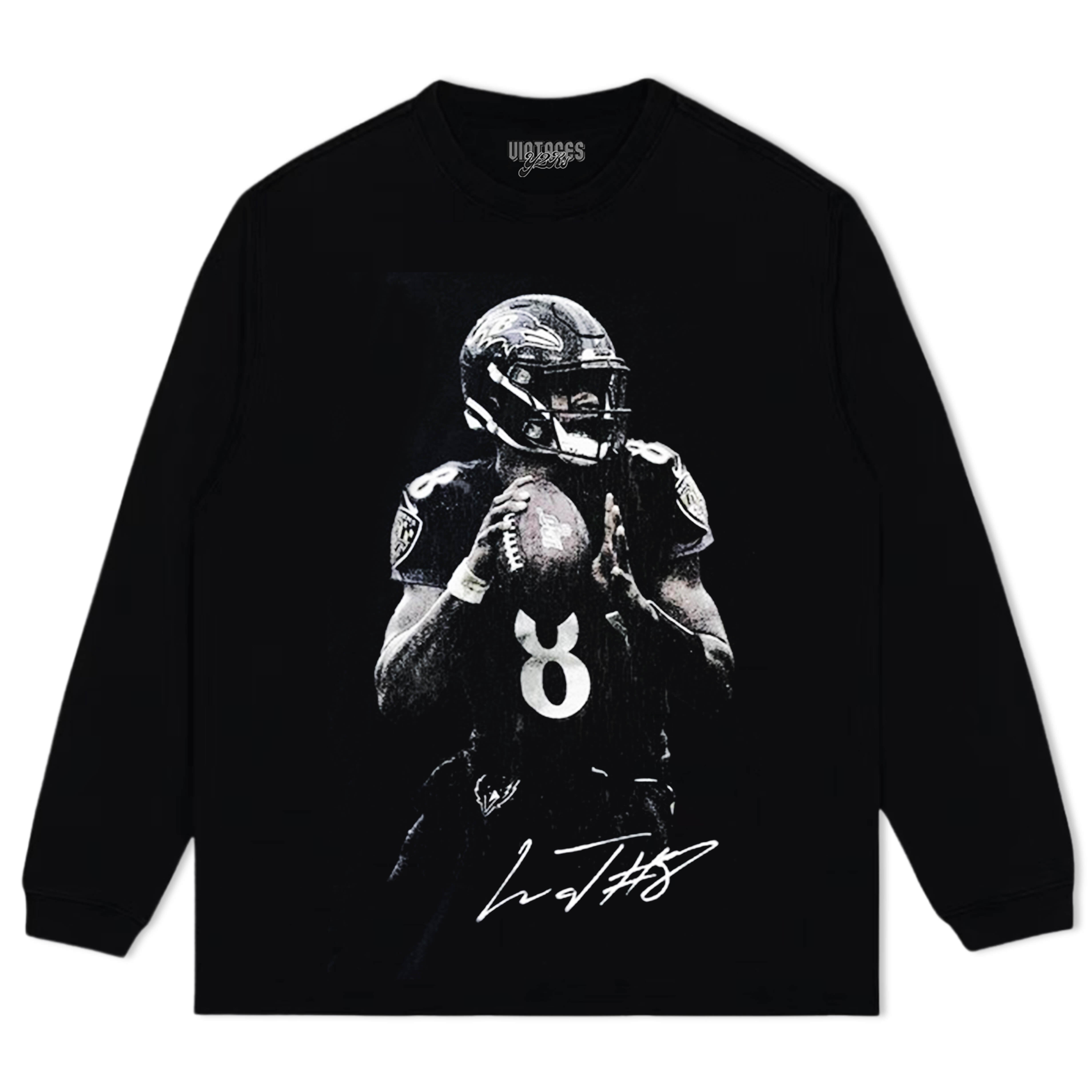 LAMAR JACKSON & RAVENS 90S VINTAGE V2 TEE & LS & HOODIE