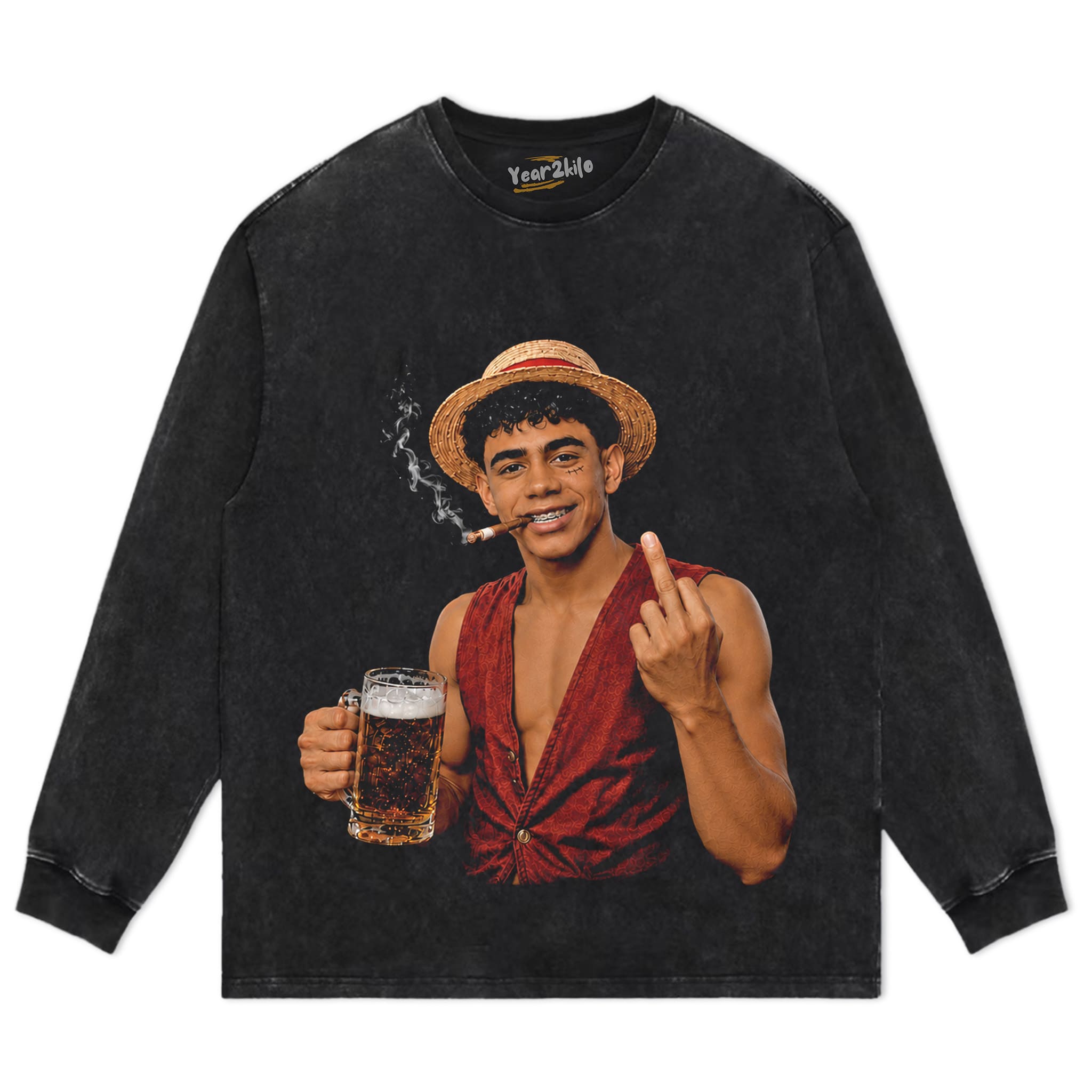 LAMINE YAMAL × LUFFY ONE PIECE GRAPHIC V1 TANK TOP & TEE & LONG SLEEVE & LAYERED LS & HOODIE