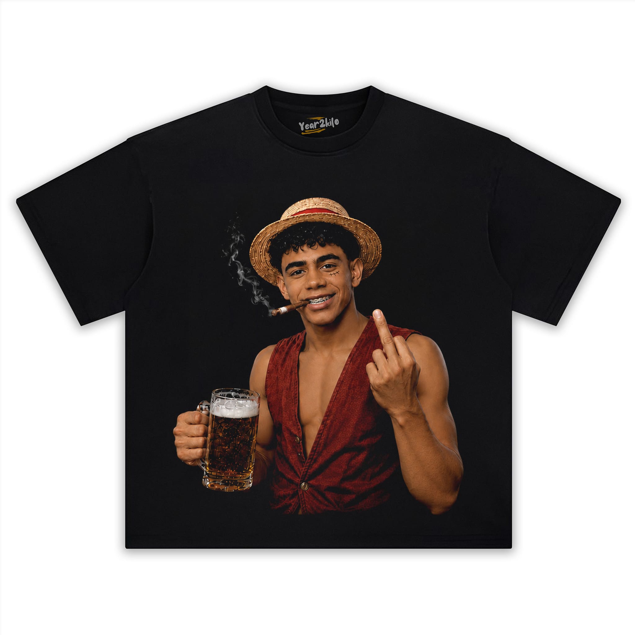 LAMINE YAMAL × LUFFY ONE PIECE GRAPHIC V1 TANK TOP & TEE & LONG SLEEVE & LAYERED LS & HOODIE