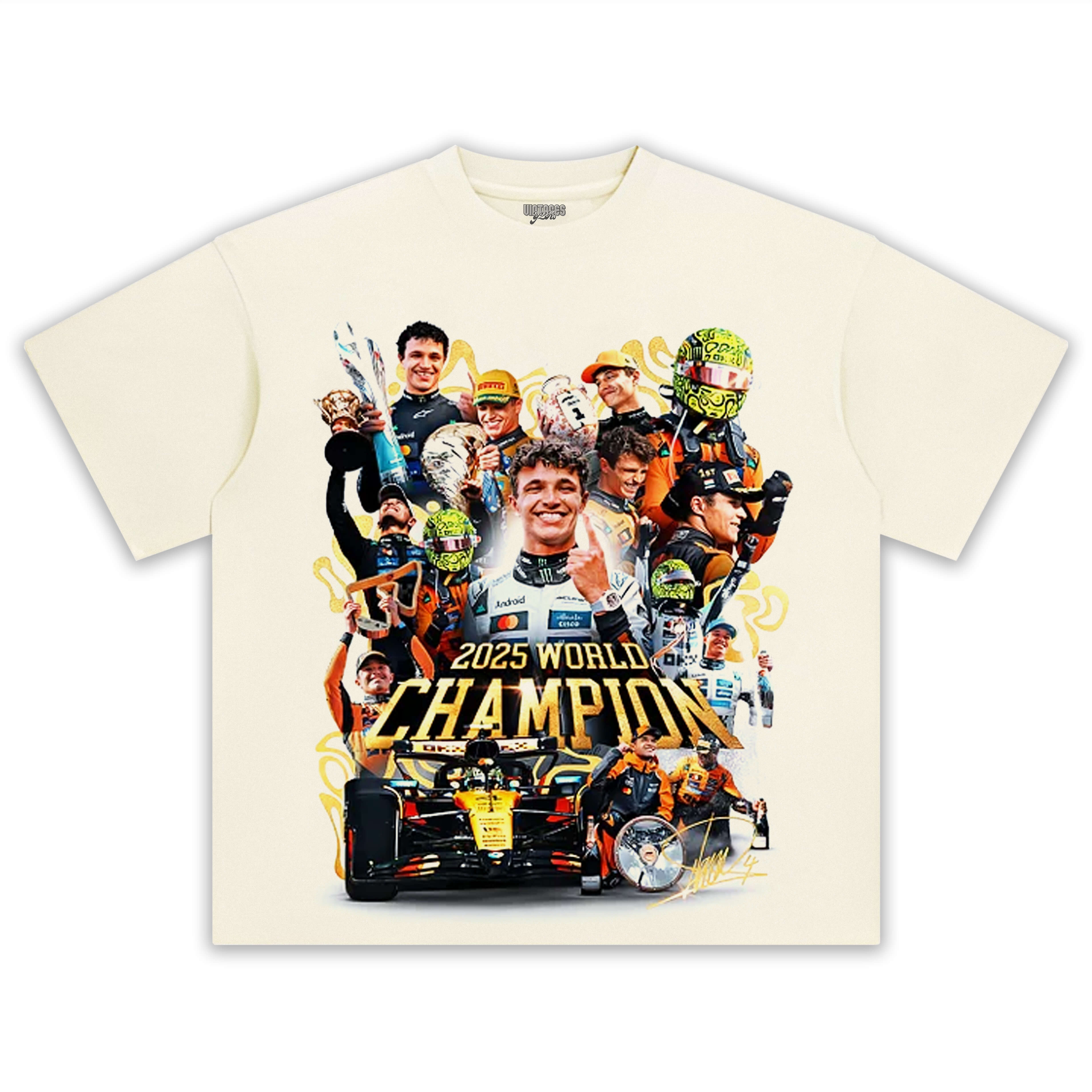 LANDO NORRIS 2025 WORLD CHAMPION V2 TEE & LS & HOODIE