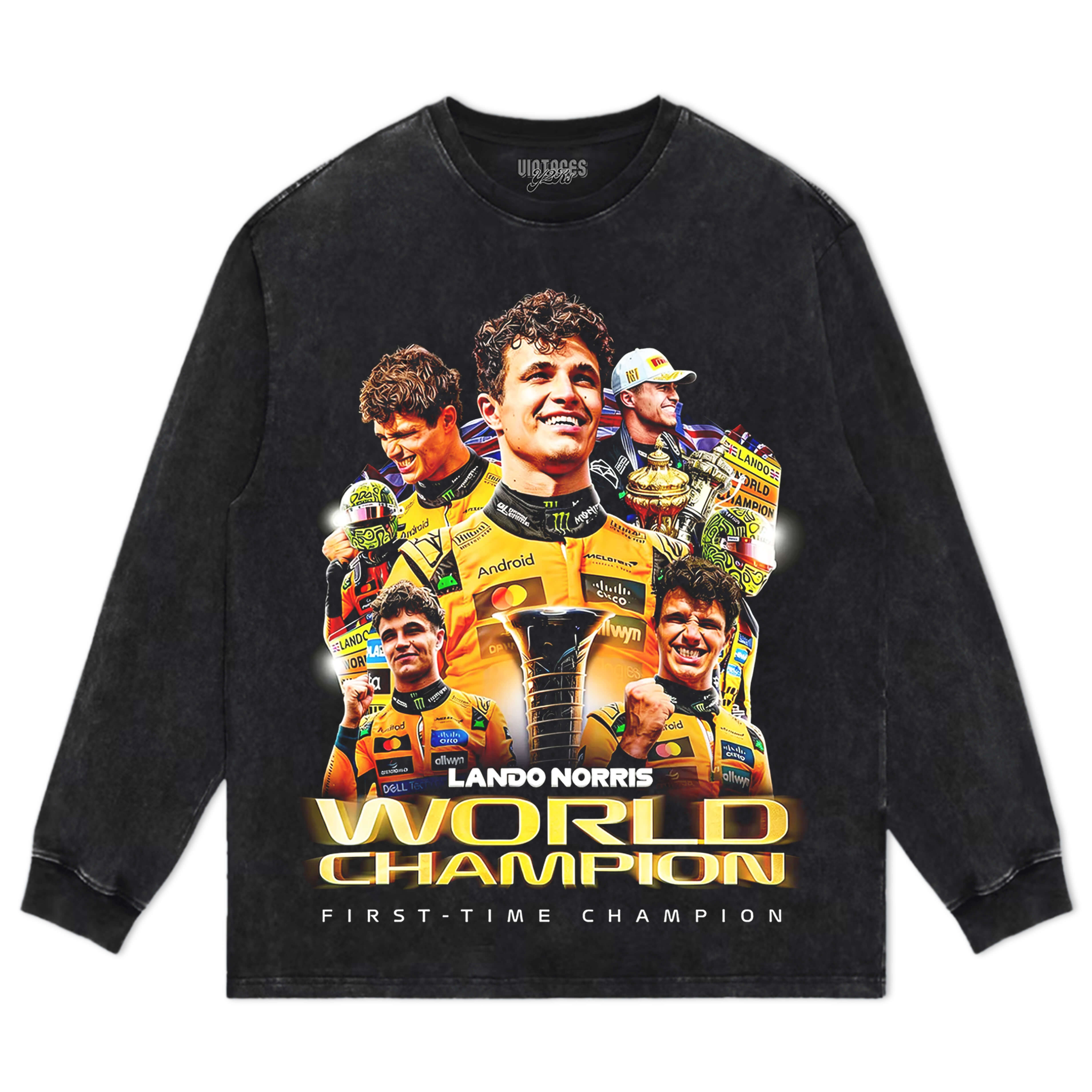 LANDO NORRIS 2025 WORLD CHAMPION V3 TEE & LS & HOODIE