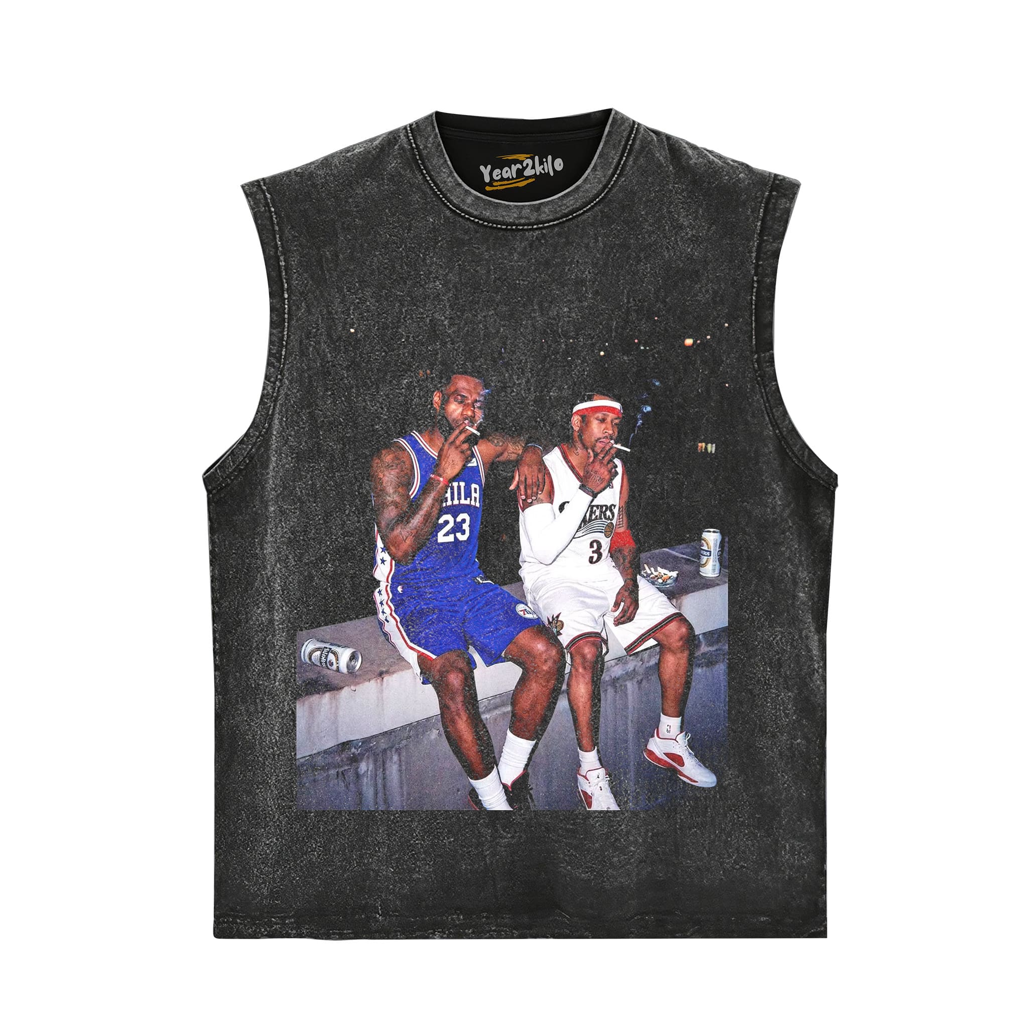 LEBRON JAMES & ALLEN IVERSON FUNNY V1 TANK TOP & TEE & LONG SLEEVE & LAYERED LS & HOODIE
