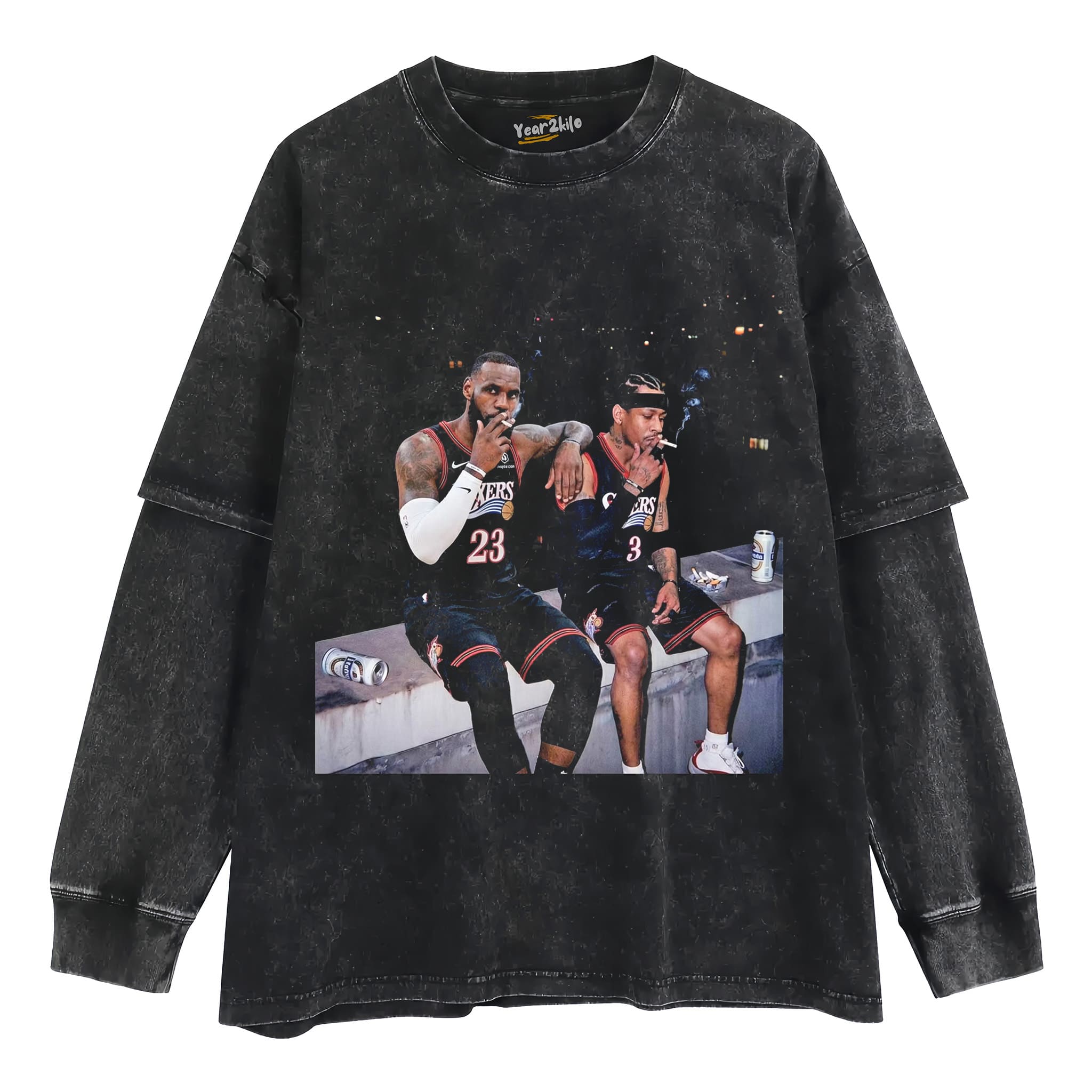 LEBRON JAMES & ALLEN IVERSON TANK TOP & TEE & LONG SLEEVE & LAYERED LS & HOODIE