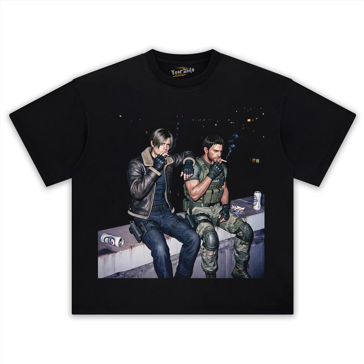 LEON S. KENNEDY & CHRIS REDFIELD TANK TOP & TEE & LONG SLEEVE & LAYERED LS & HOODIE