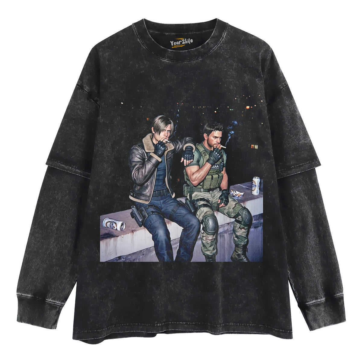 LEON S. KENNEDY & CHRIS REDFIELD TANK TOP & TEE & LONG SLEEVE & LAYERED LS & HOODIE