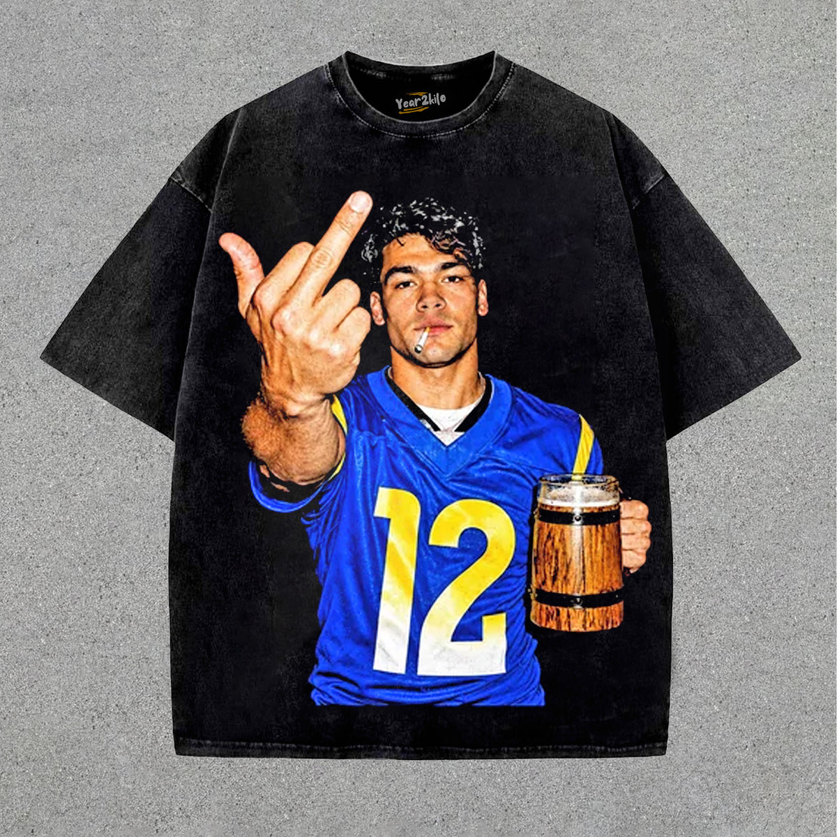 LOS ANGELES RAMS PUKA NACUA DRINKING & MIDDLE FINGER TANK TOP & TEE & LONG SLEEVE & LAYERED LS & HOODIE