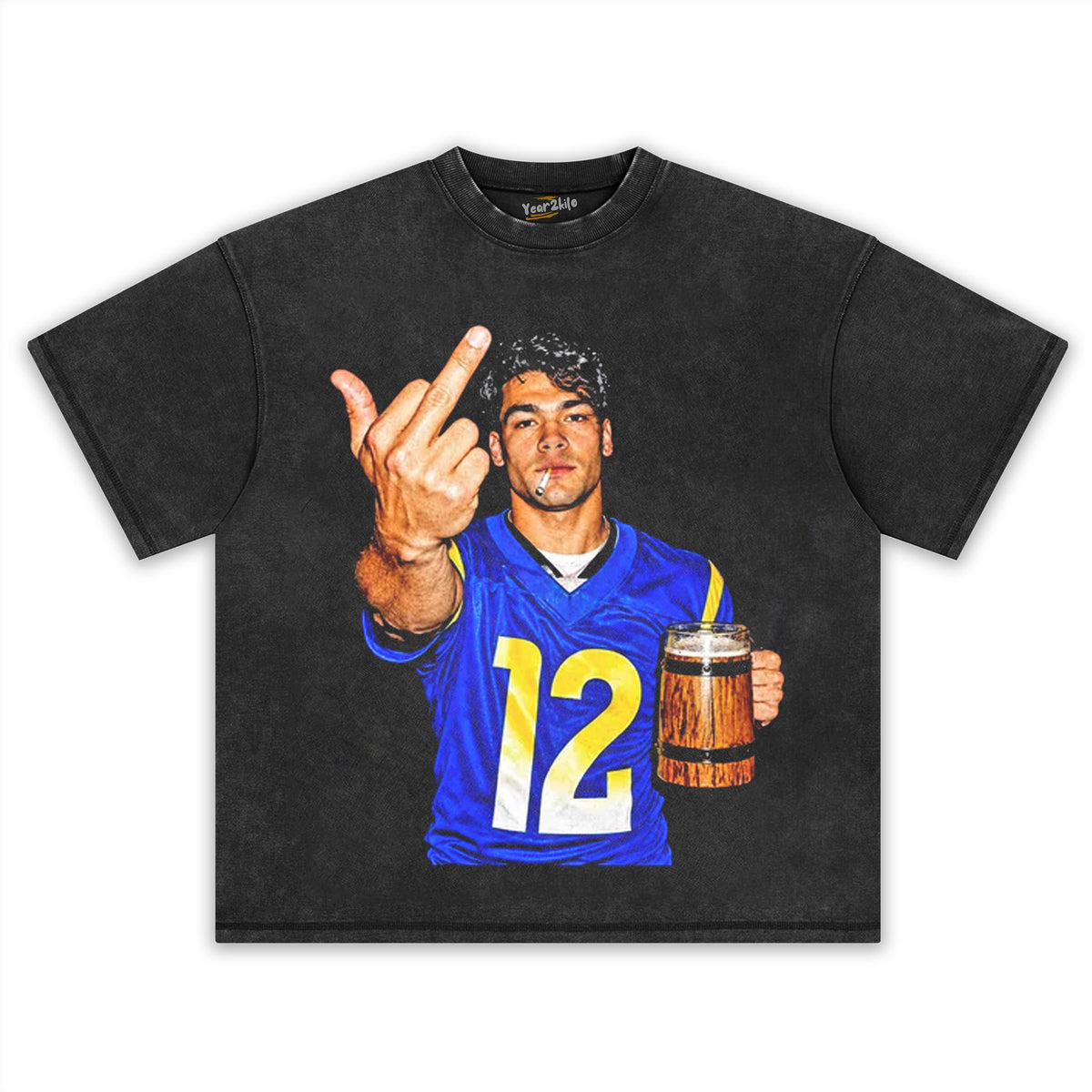 LOS ANGELES RAMS PUKA NACUA DRINKING & MIDDLE FINGER TANK TOP & TEE & LONG SLEEVE & LAYERED LS & HOODIE